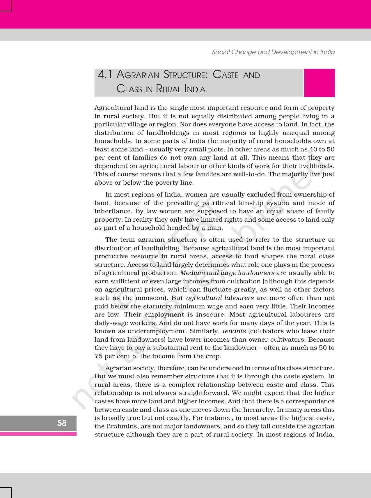 NCERT Book for Class 12 Sociology (Social Change and Development in India) Chapter 4 Change and Development in Rural Society - Page 4