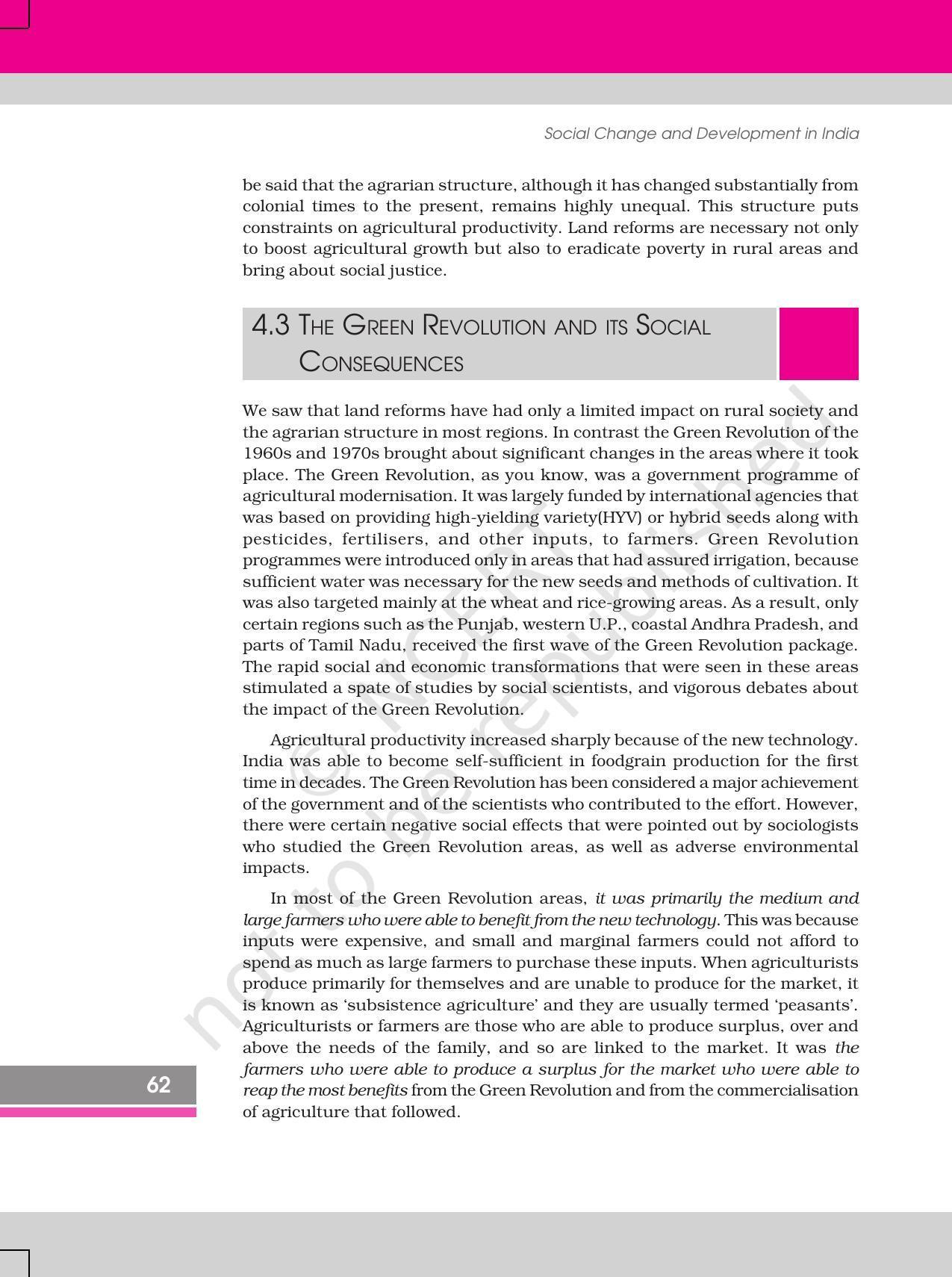 NCERT Book for Class 12 Sociology (Social Change and Development in India) Chapter 4 Change and Development in Rural Society - Page 8
