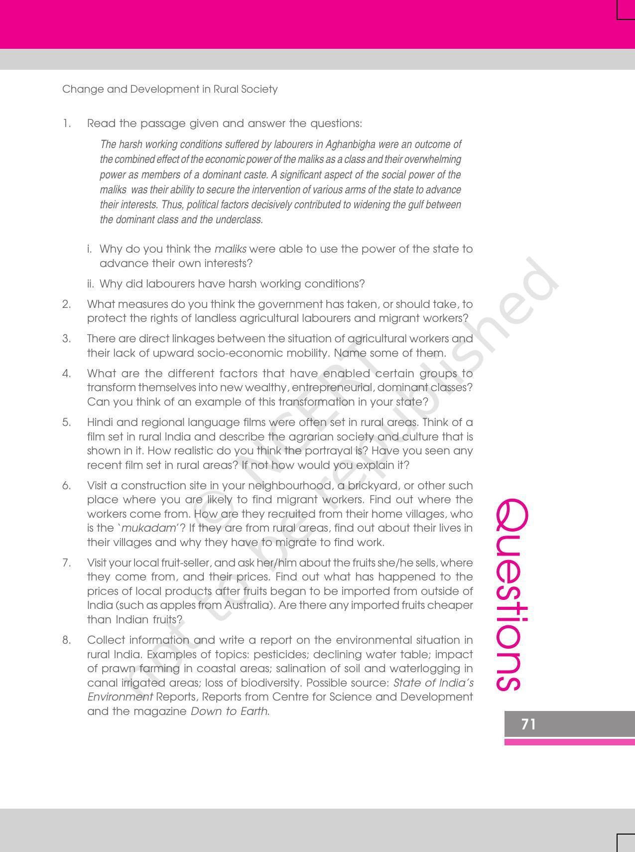 NCERT Book for Class 12 Sociology (Social Change and Development in India) Chapter 4 Change and Development in Rural Society - Page 17