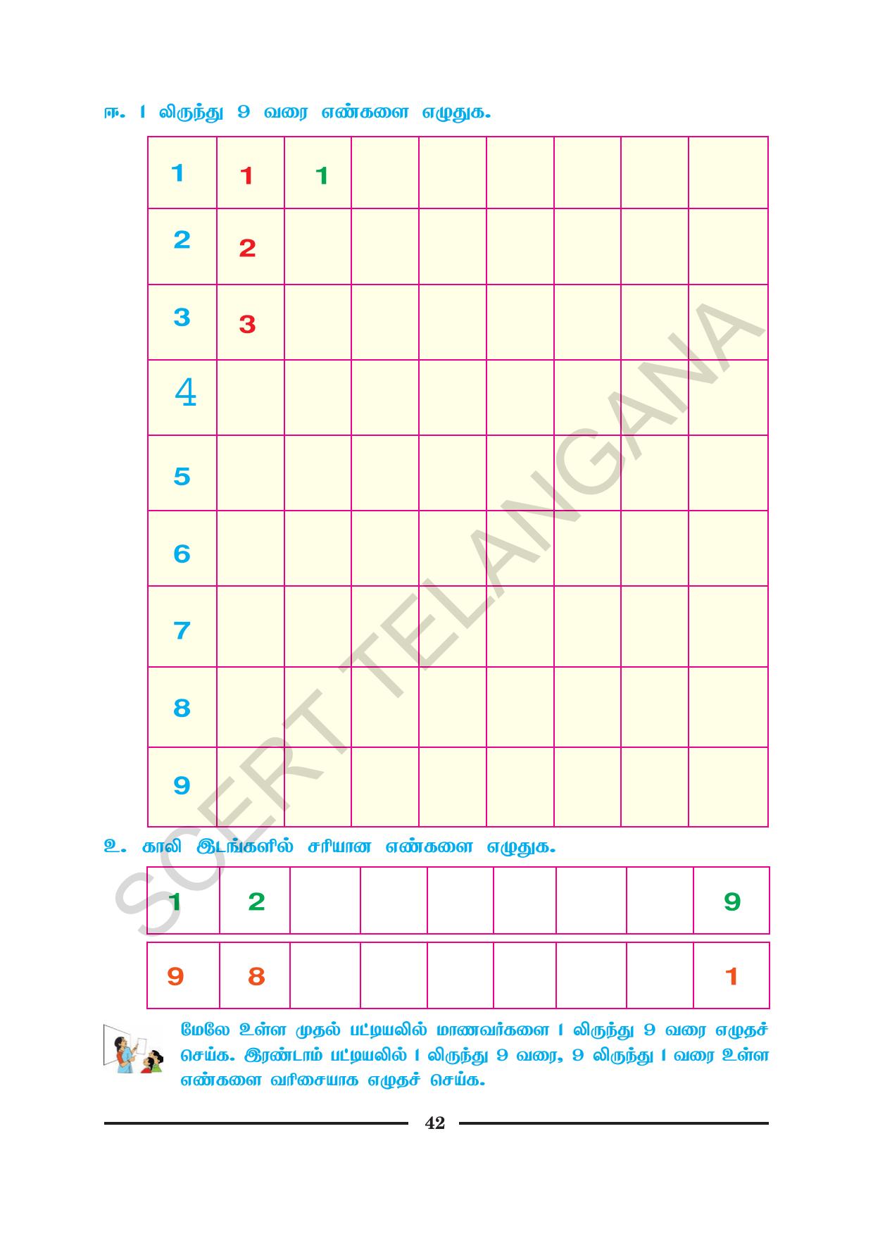TS SCERT Class 1 Maths (Tamil Medium) Text Book - Page 54