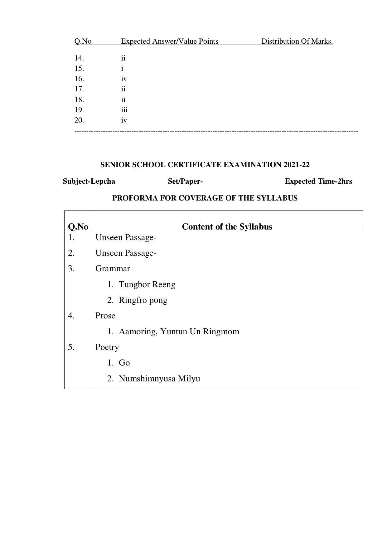 CBSE Class 10 Lepcha Marking Scheme and Solutions 2021-22 - Page 2