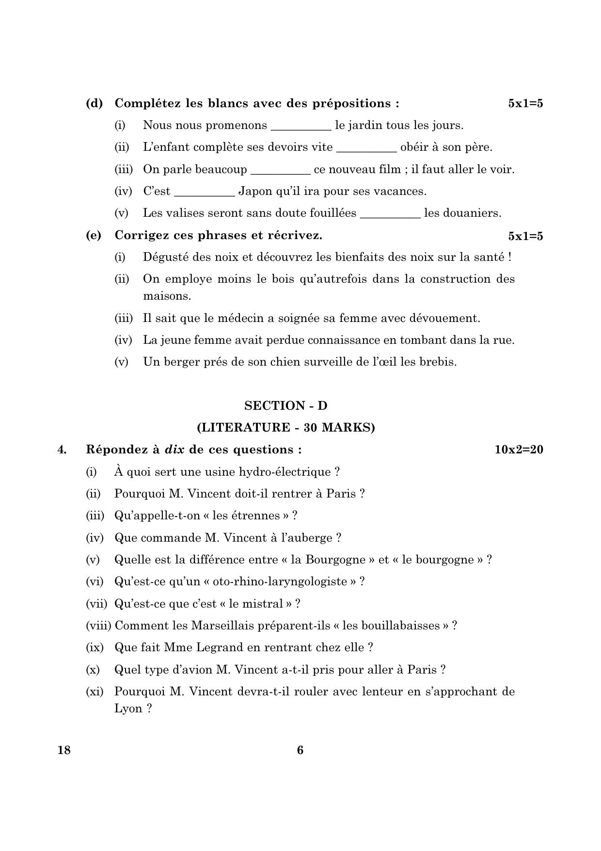 CBSE Class 12 018 French 2016 Question Paper - Page 6