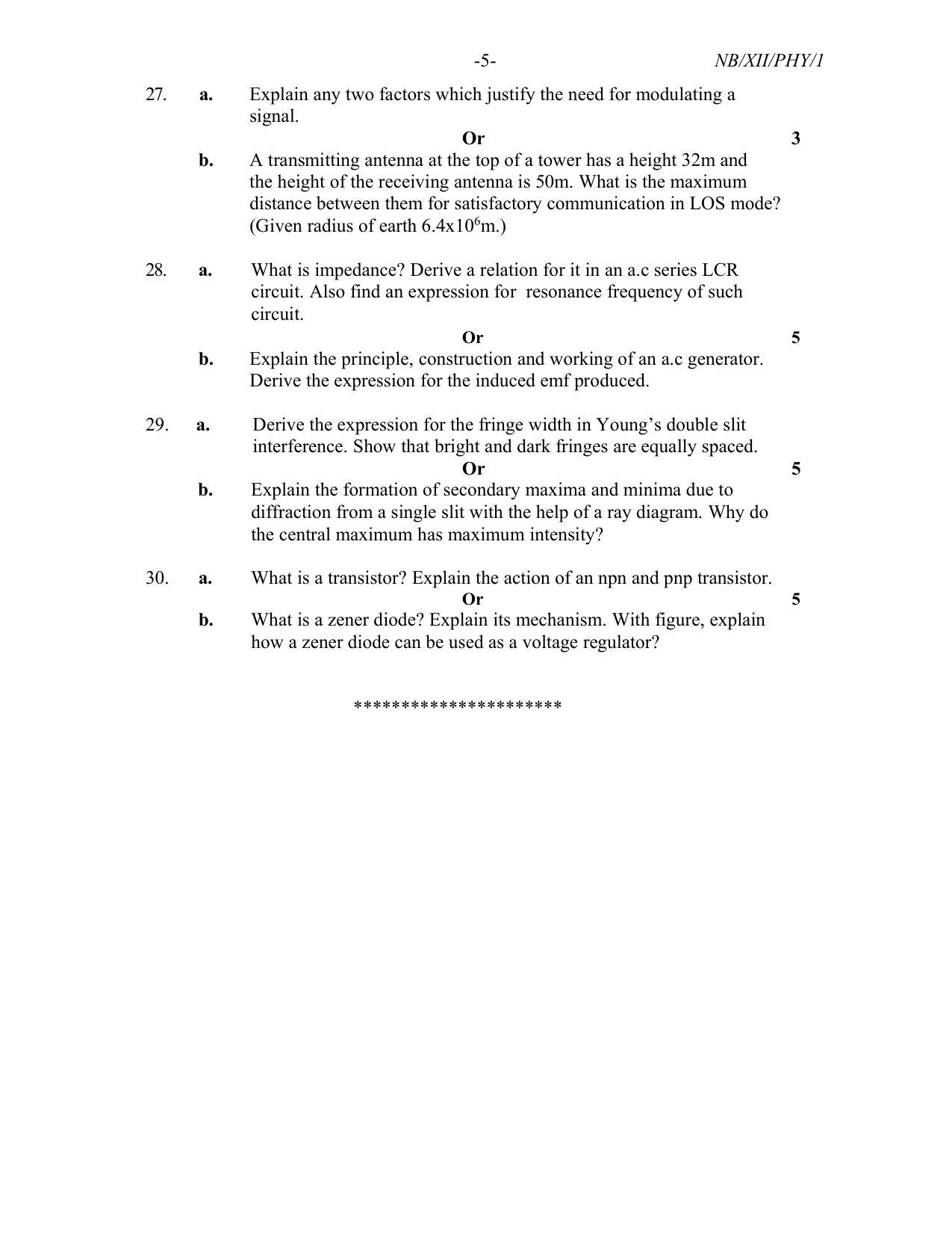 Nagaland Board Class 12 Physics 2022 Question Paper - Page 5