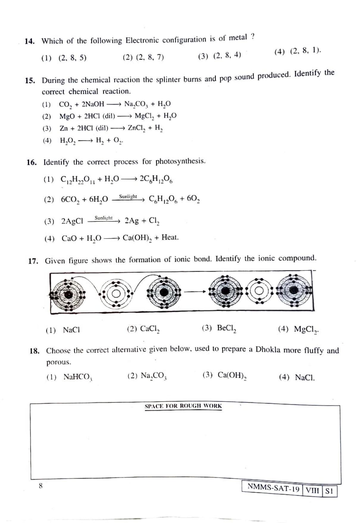 SAT ENGLISH 2019-20 Class 8 Maharashtra NMMS Question Papers - Page 8