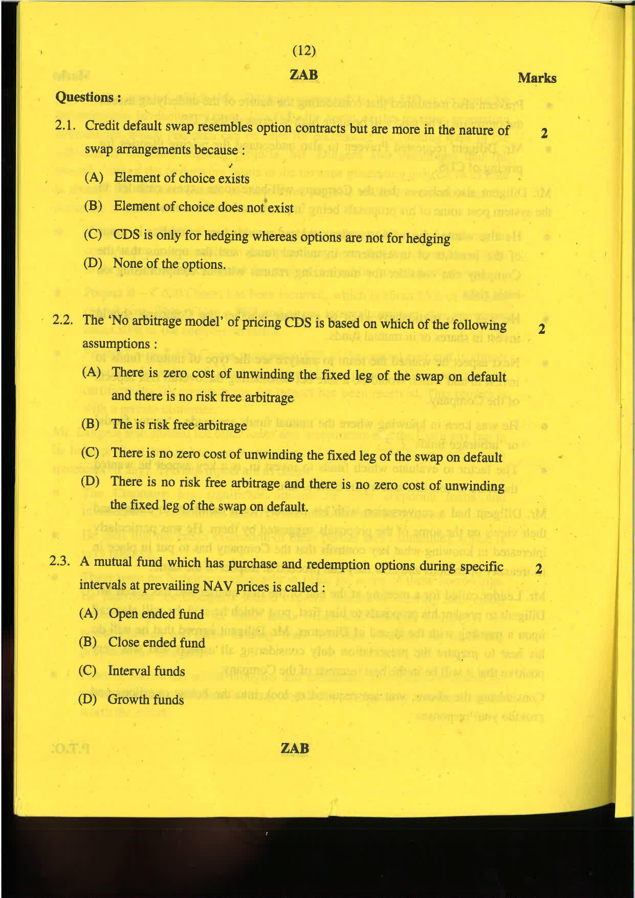 CA Final Nov 2019 Question Paper -Paper 6B – Financial Services and Capital Markets - Page 12