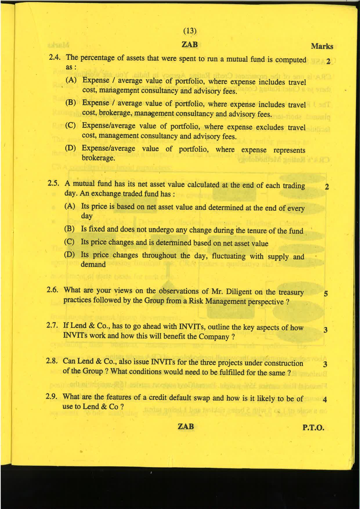 CA Final Nov 2019 Question Paper -Paper 6B – Financial Services and Capital Markets - Page 13