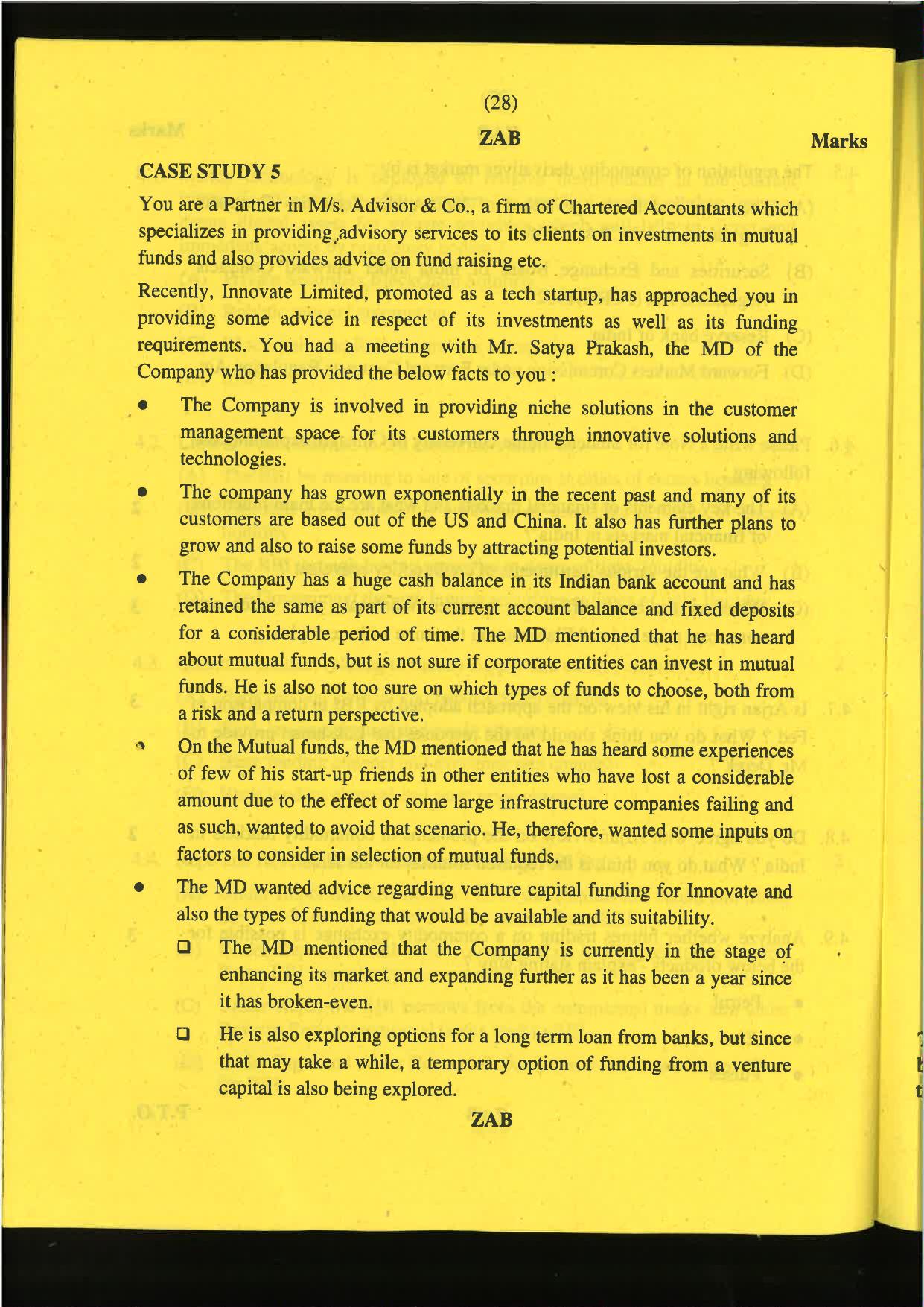 CA Final Nov 2019 Question Paper -Paper 6B – Financial Services and Capital Markets - Page 28