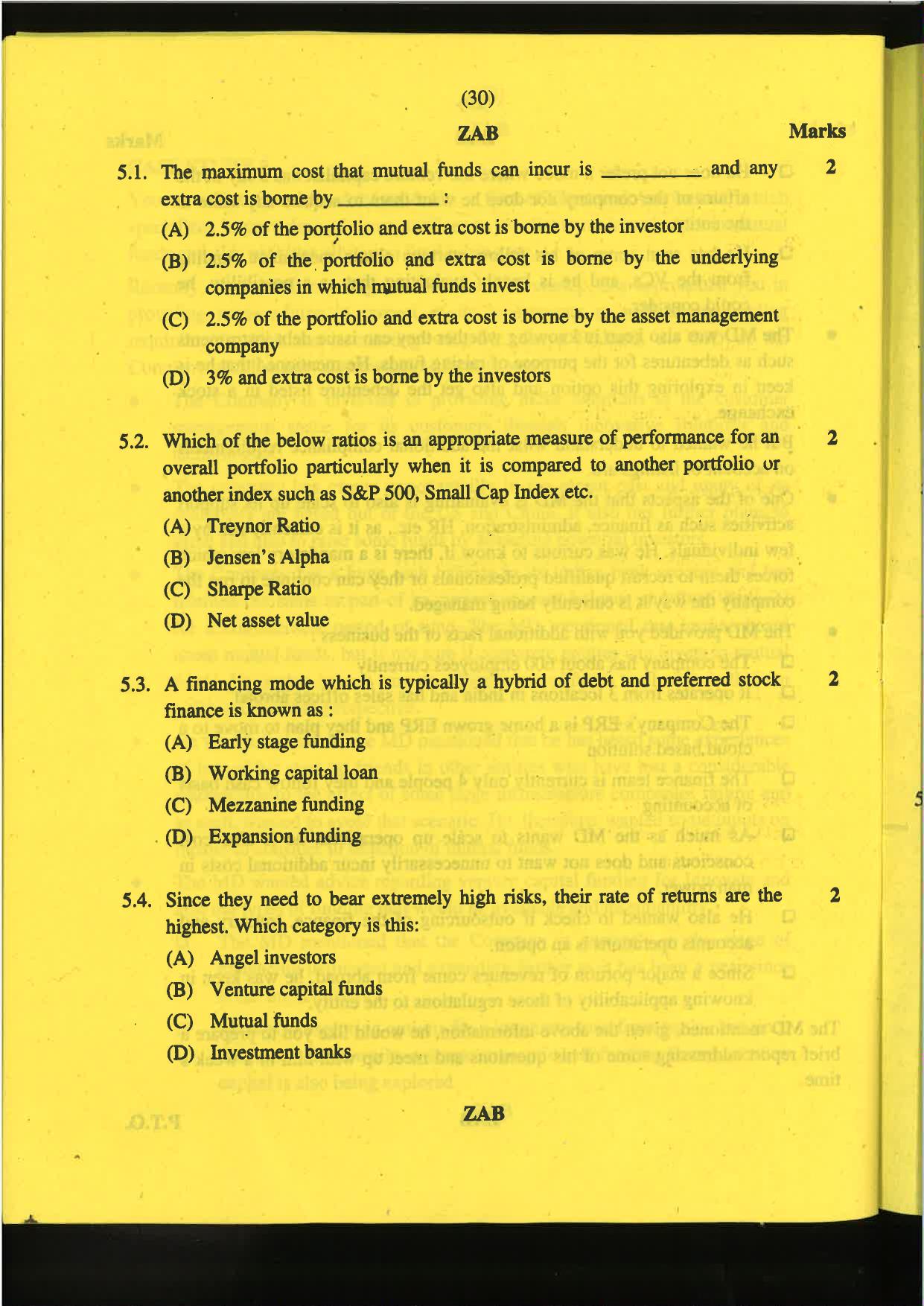 CA Final Nov 2019 Question Paper -Paper 6B – Financial Services and Capital Markets - Page 30