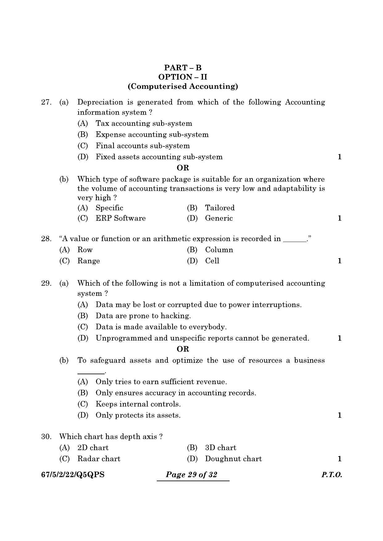 CBSE Class 12 67-5-2 Accountancy 2024 Question Paper - Page 29