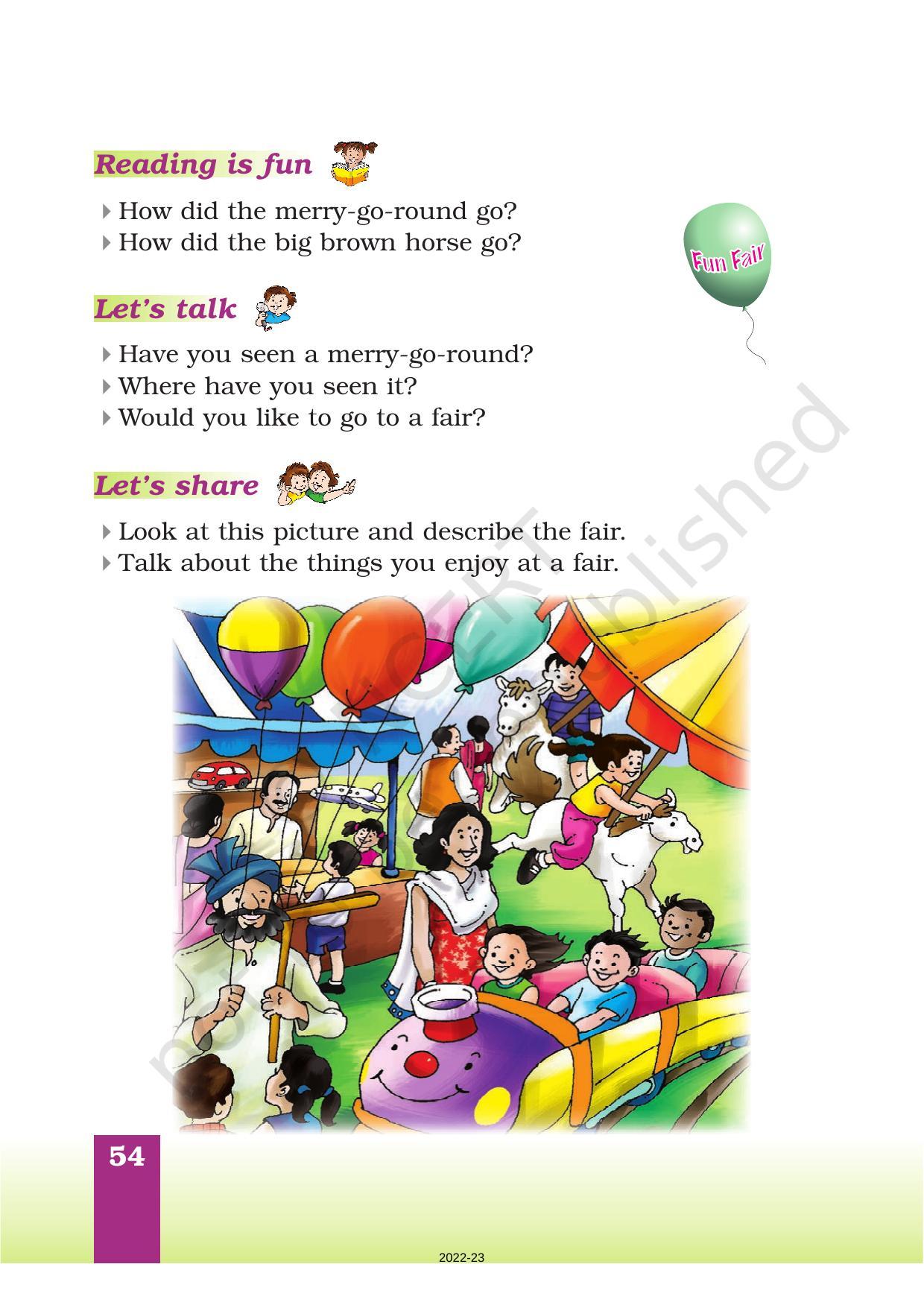 NCERT Book for Class 1 English (Marigold):Unit 5 Poem-Merry-Go-Round - Page 2