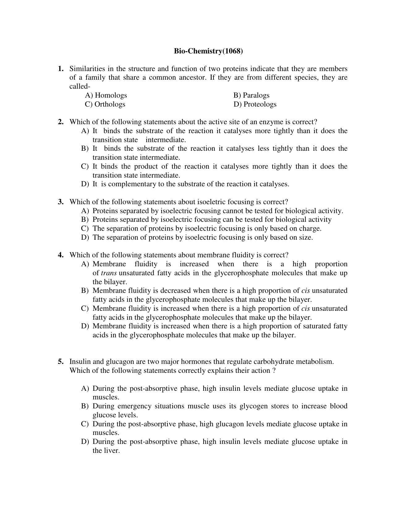 PU MPET Anthropology 2018 Question Papers - Page 5