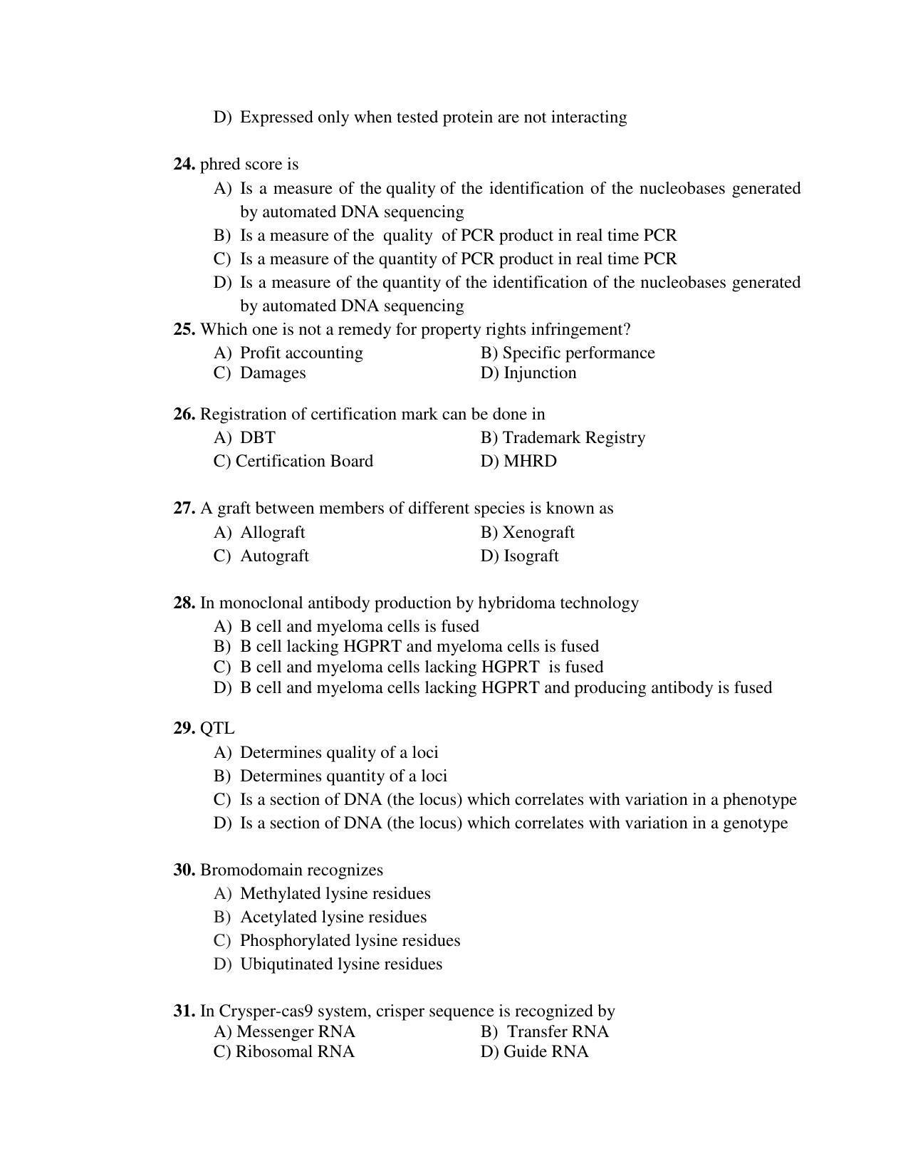 PU MPET Anthropology 2018 Question Papers - Page 21