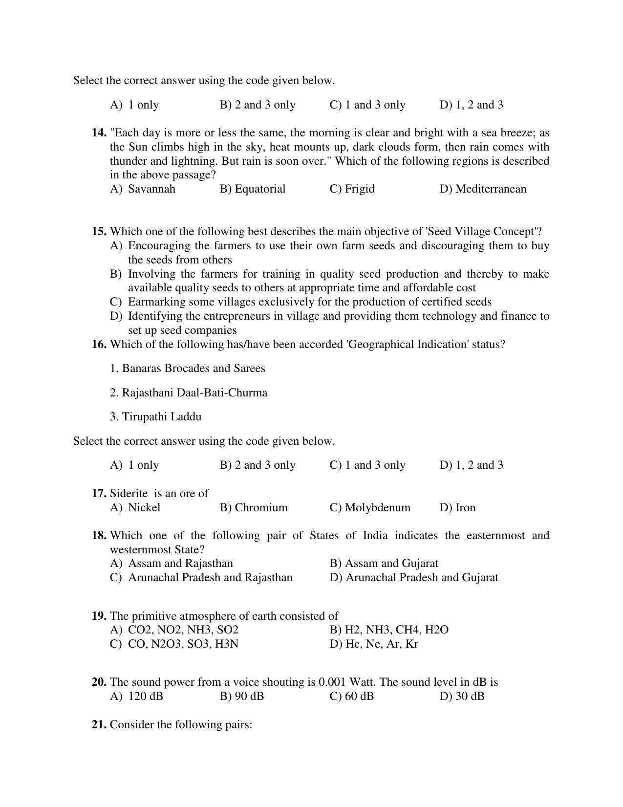 PU MPET Anthropology 2018 Question Papers - Page 39