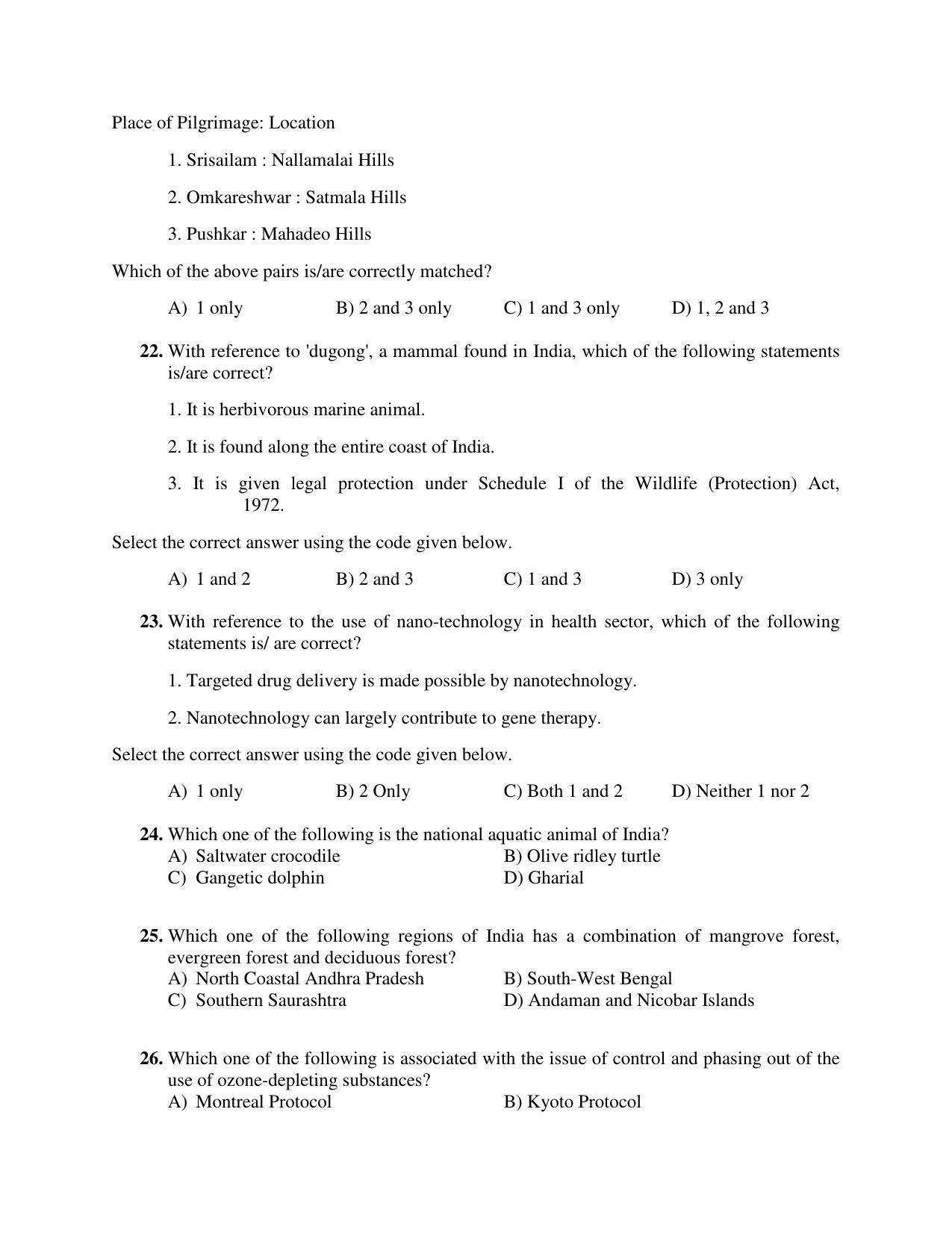 PU MPET Anthropology 2018 Question Papers - Page 40
