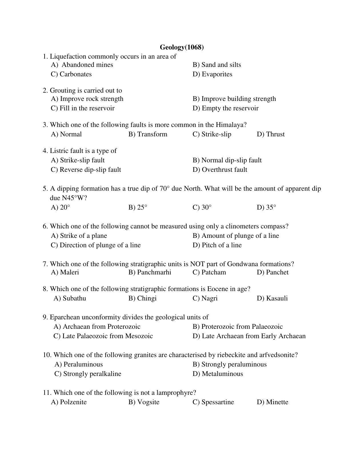 PU MPET Anthropology 2018 Question Papers - Page 45
