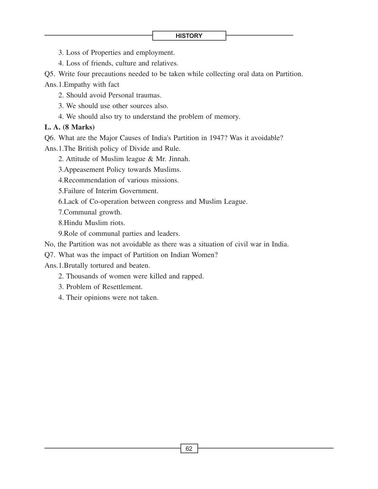 CBSE Class 12 History Understanding Partition Politics Memories Experiences - Page 2