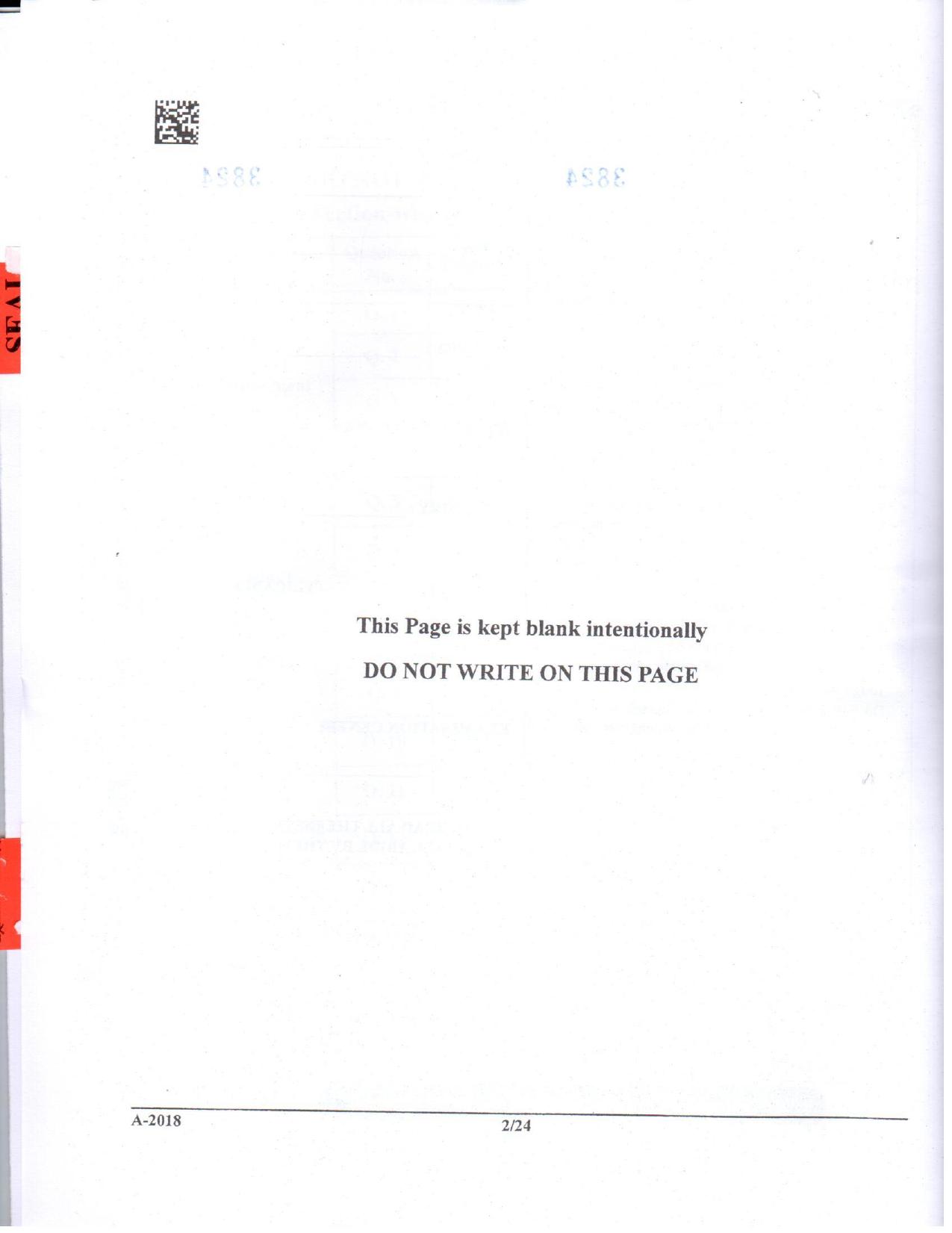 JEE Advanced AAT 2018 Question Paper - Page 2