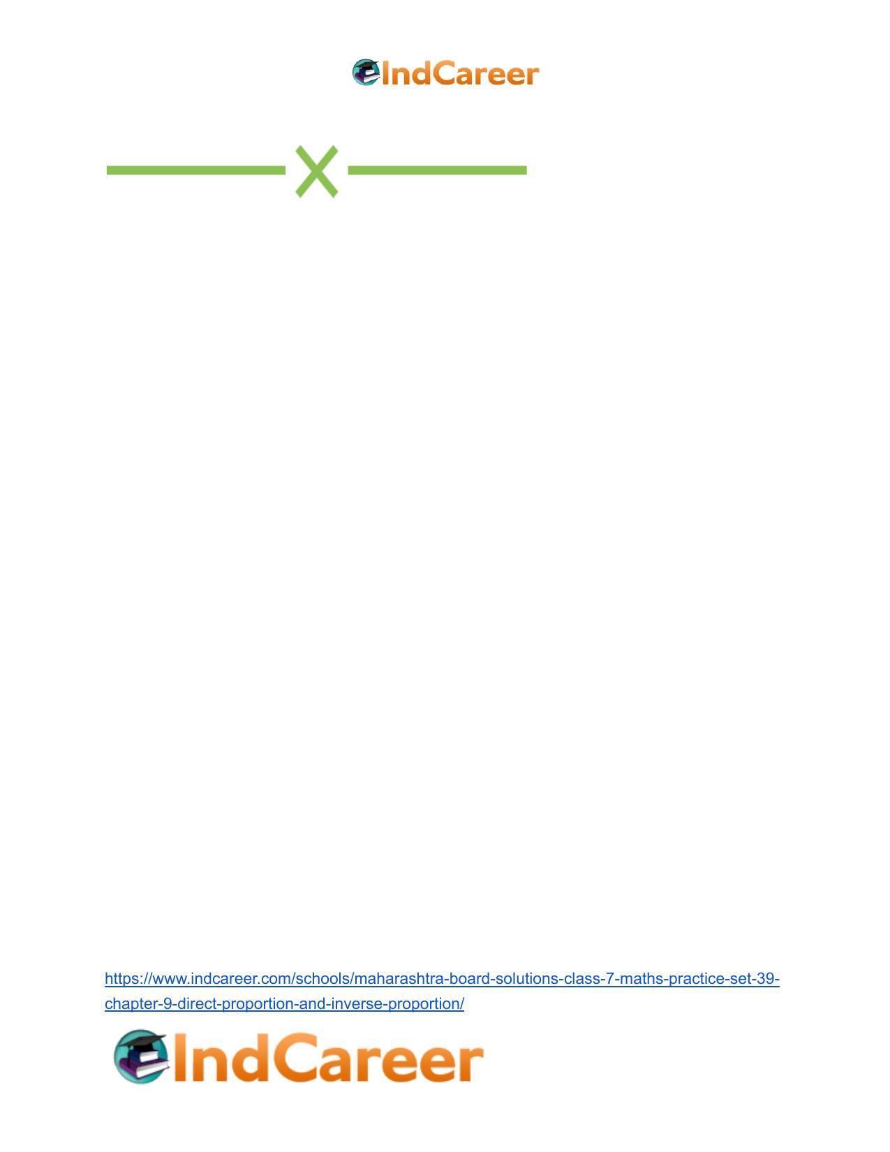Maharashtra Board Solutions Class 7-Maths (Practice Set 39): Chapter 9- Direct Proportion and Inverse Proportion - Page 8