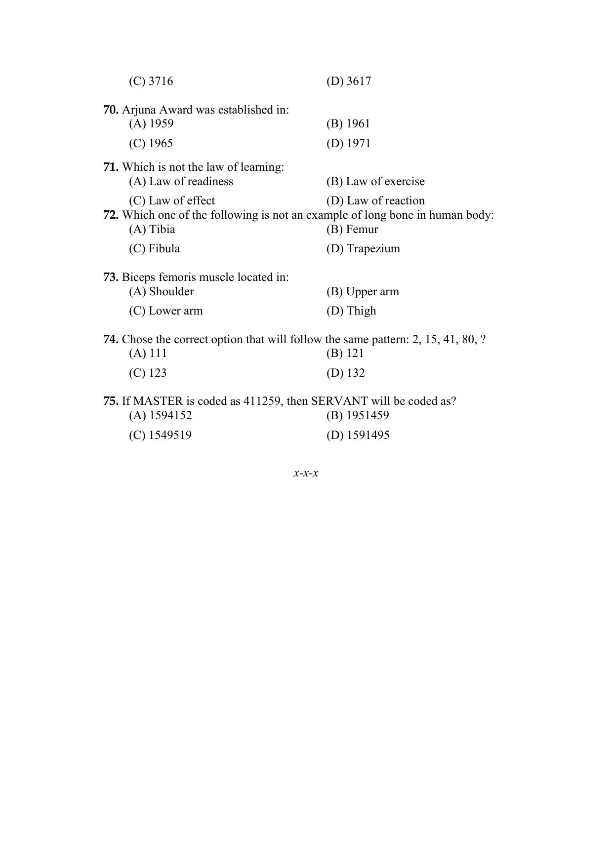 PU CET PG 2021 Question Paper - Page 7