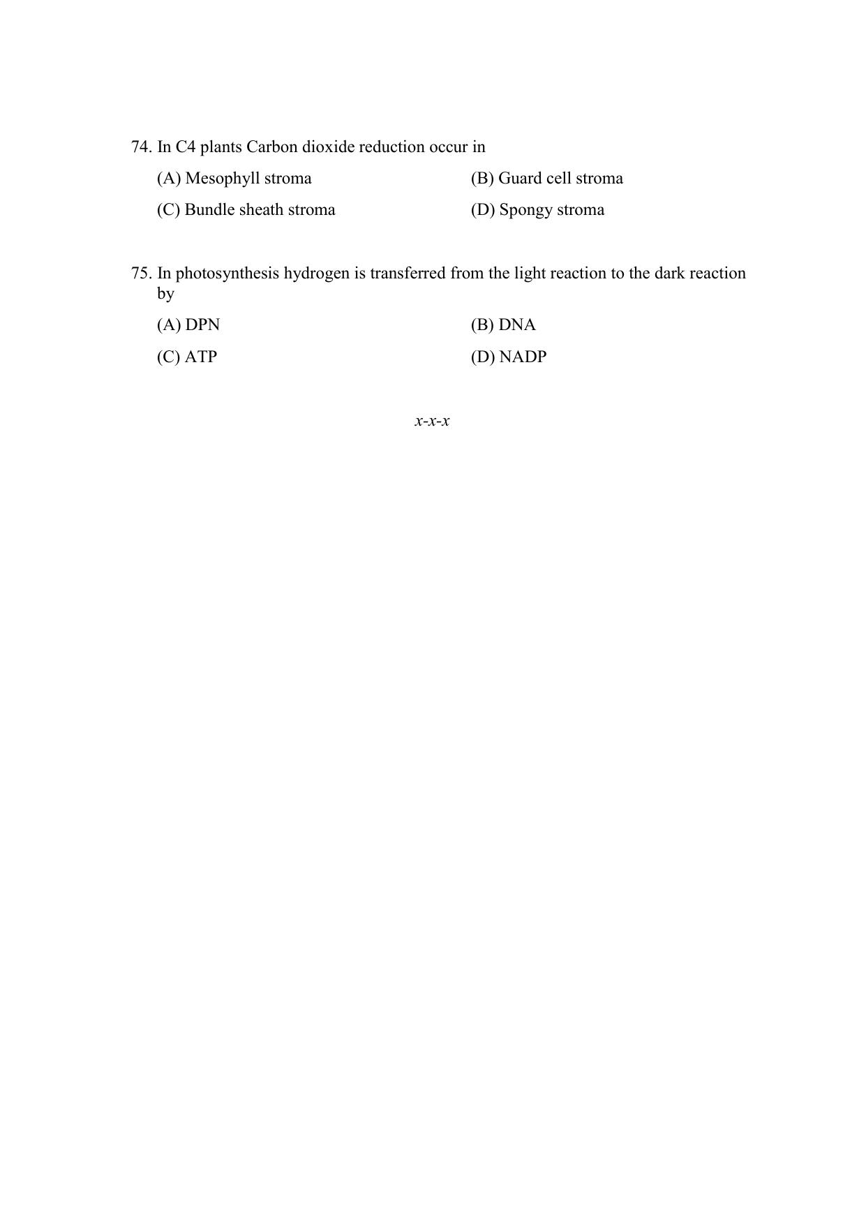 PU CET PG 2021 Question Paper - Page 18