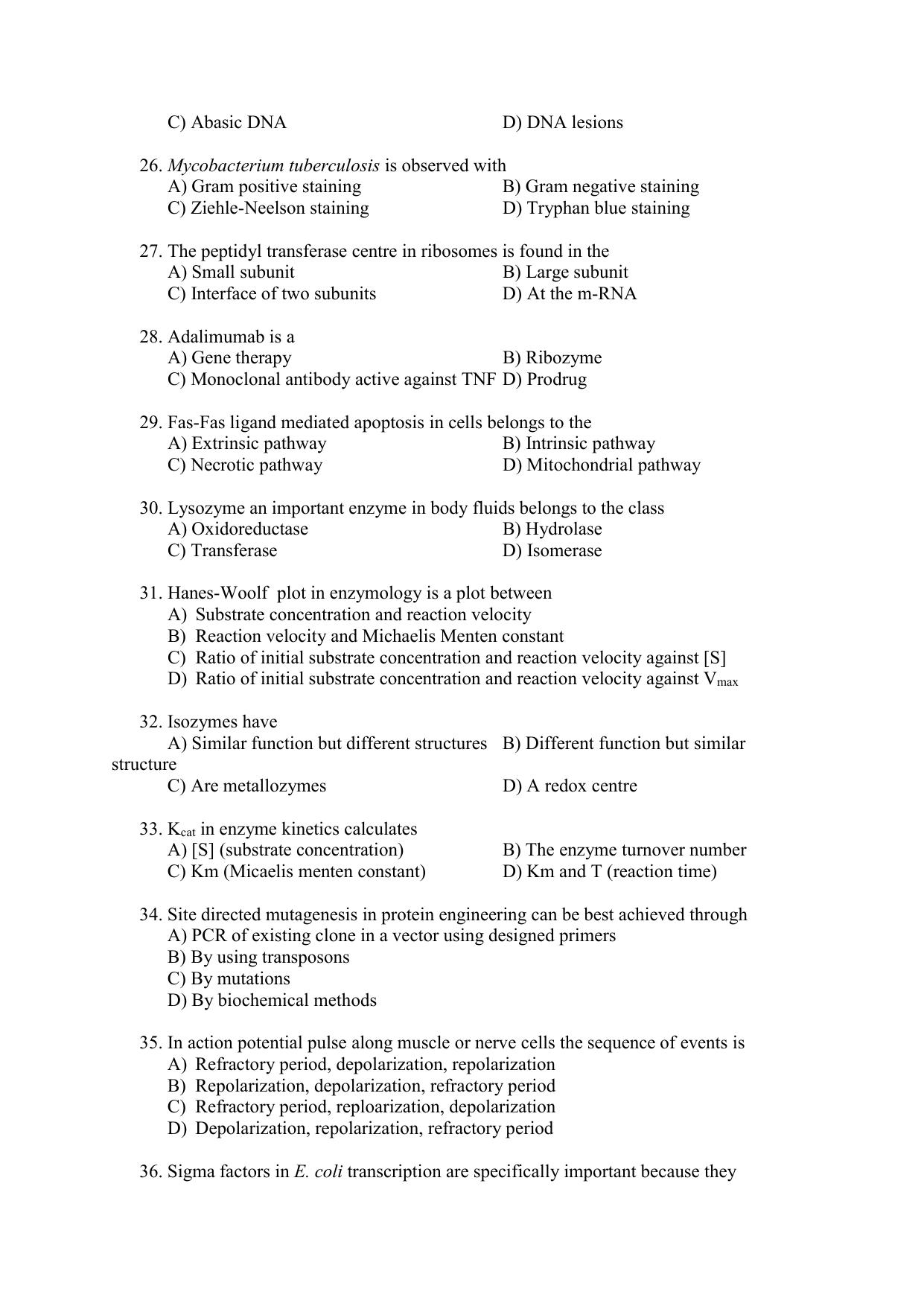 PU CET PG 2021 Question Paper - Page 32