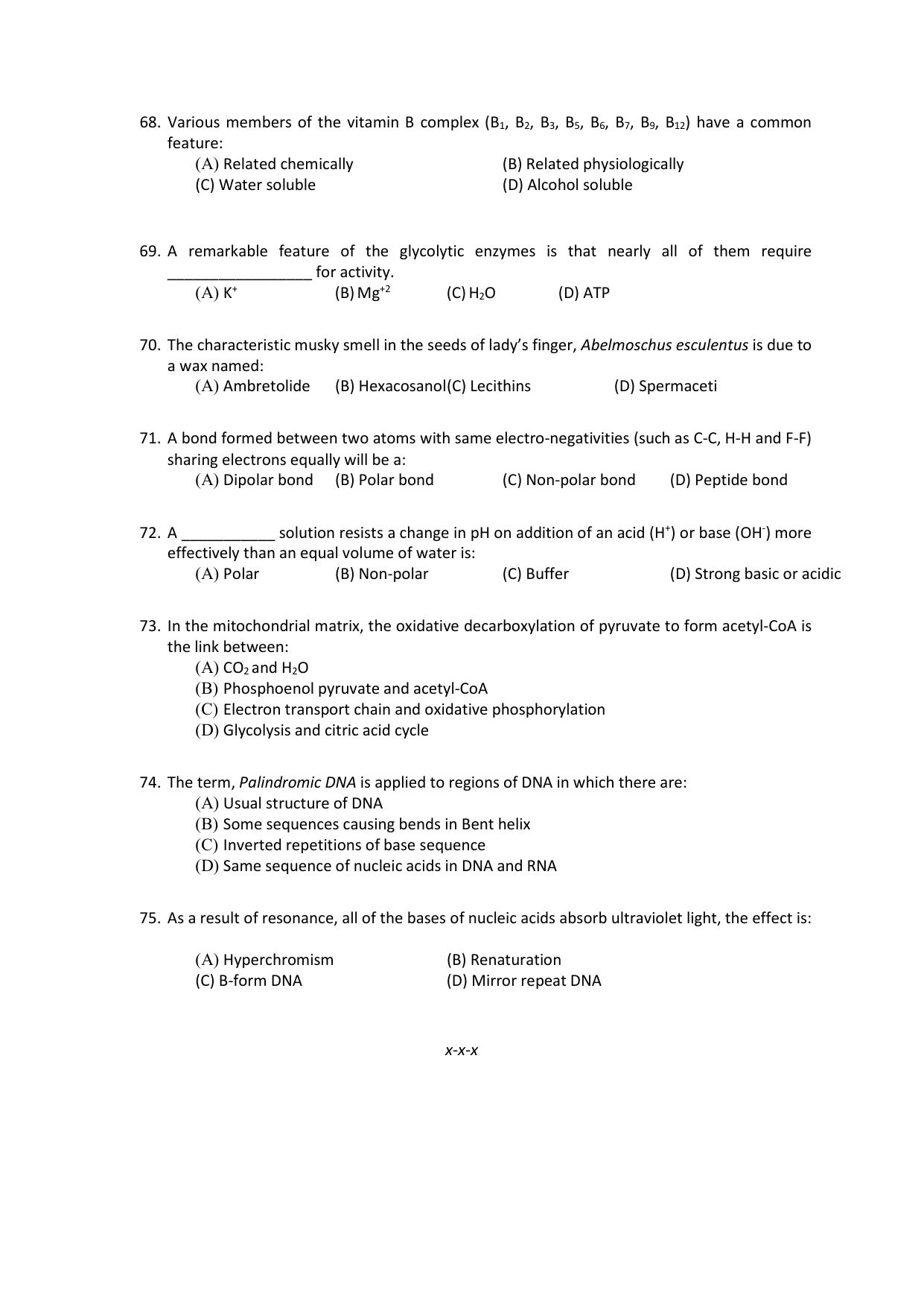 PU CET PG 2021 Question Paper - Page 43