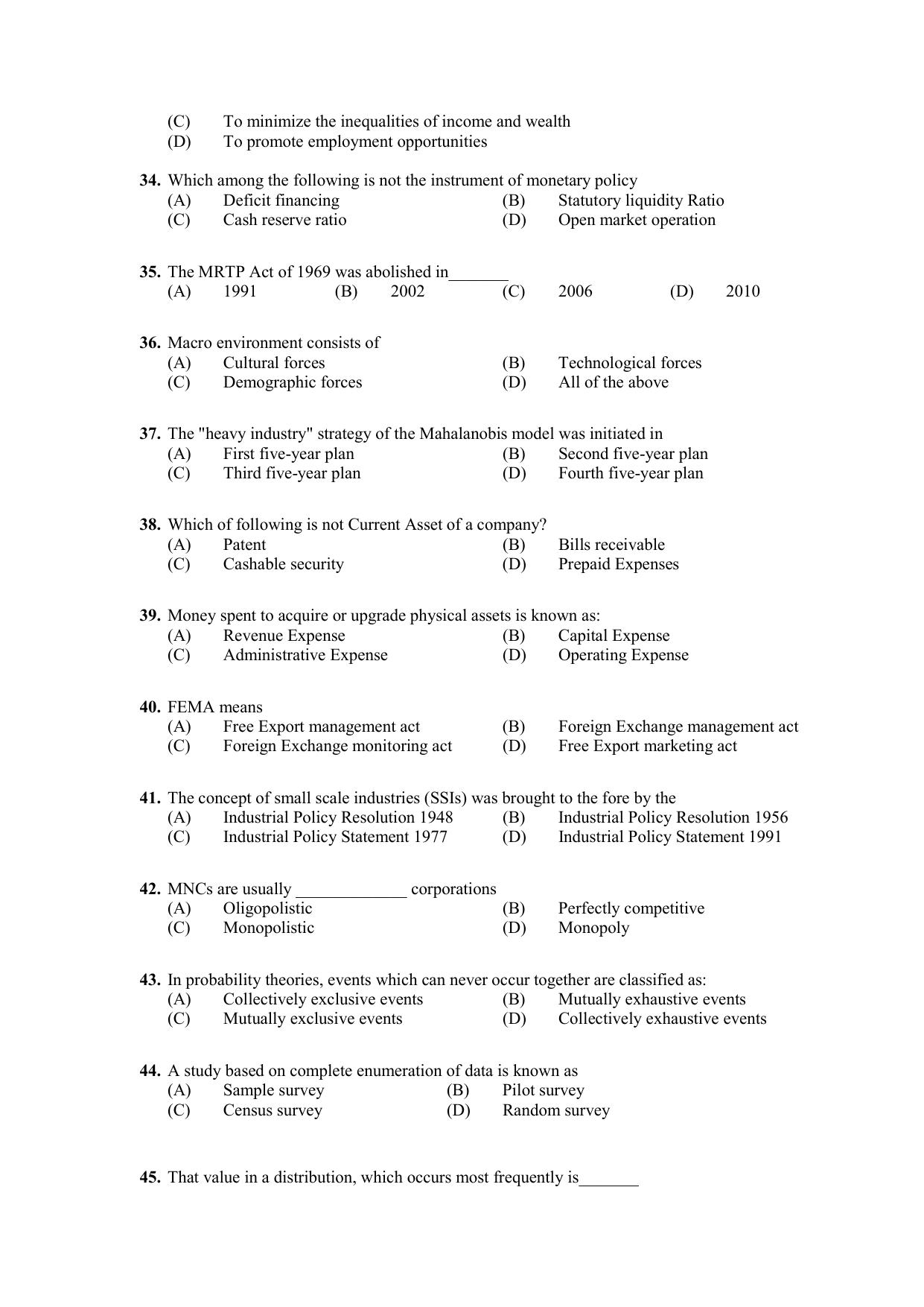 PU CET PG 2021 Question Paper - Page 48