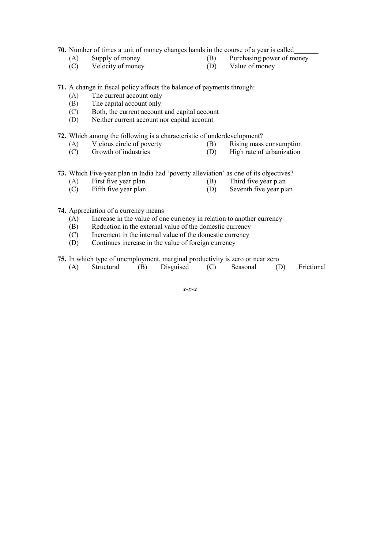 PU CET PG 2021 Question Paper - Page 51