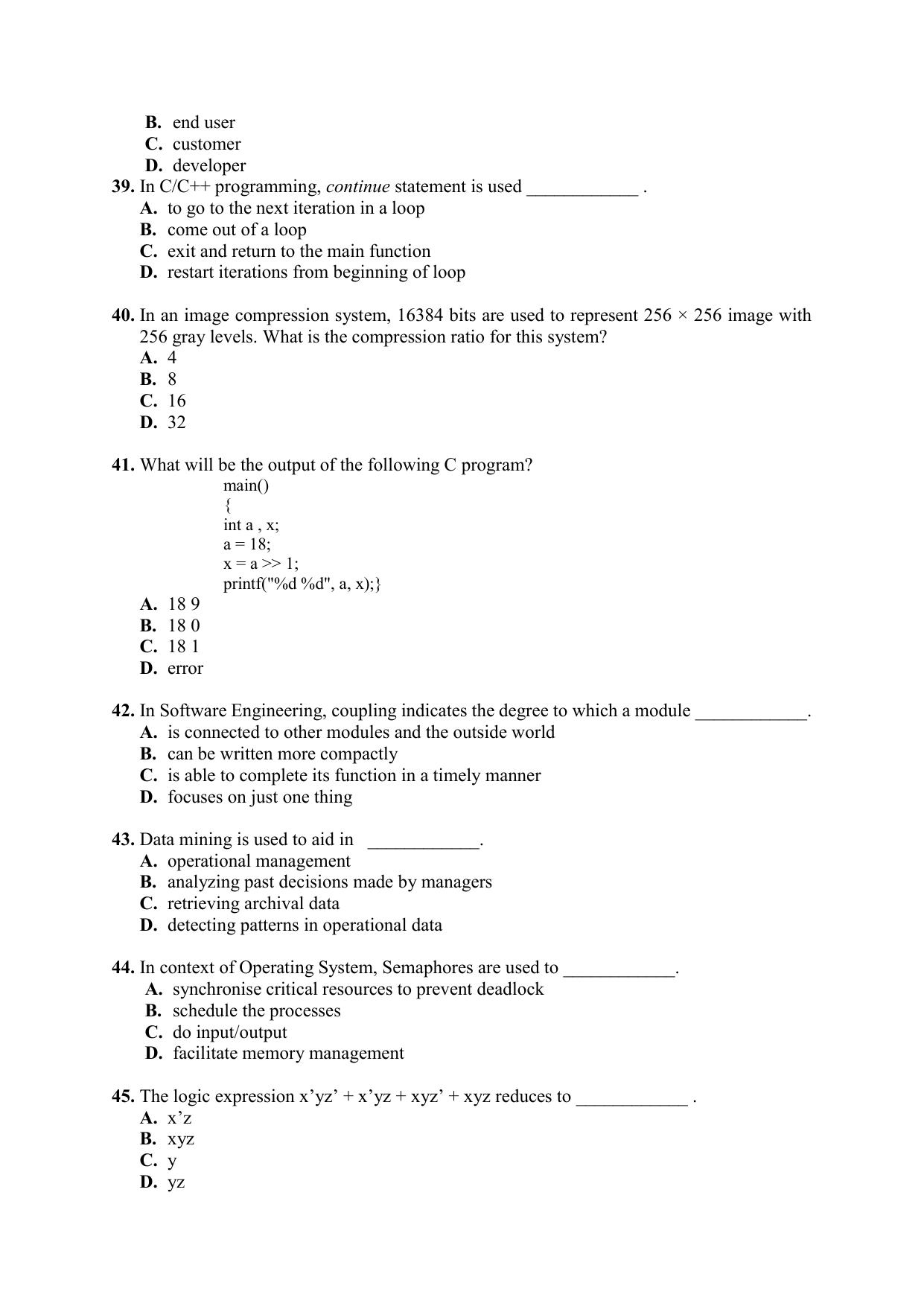 PU CET PG 2021 Question Paper - Page 58