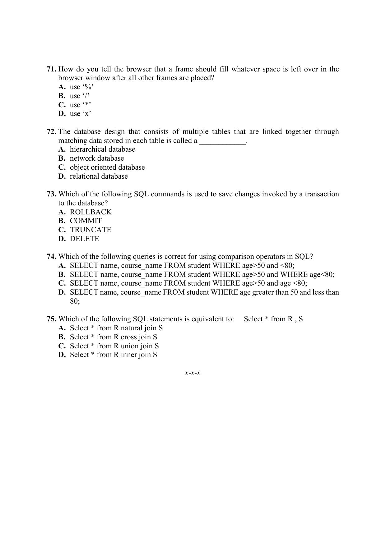 PU CET PG 2021 Question Paper - Page 63
