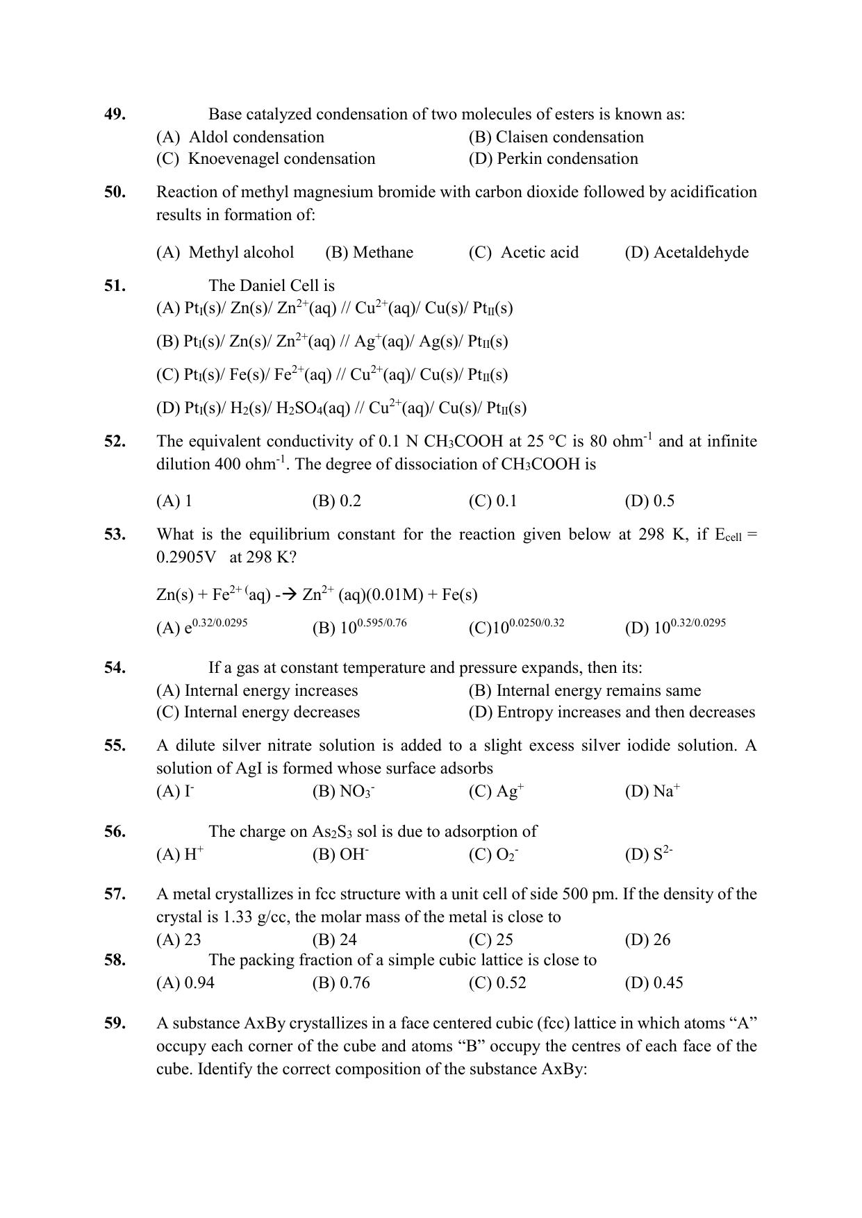PU CET PG 2021 Question Paper - Page 69