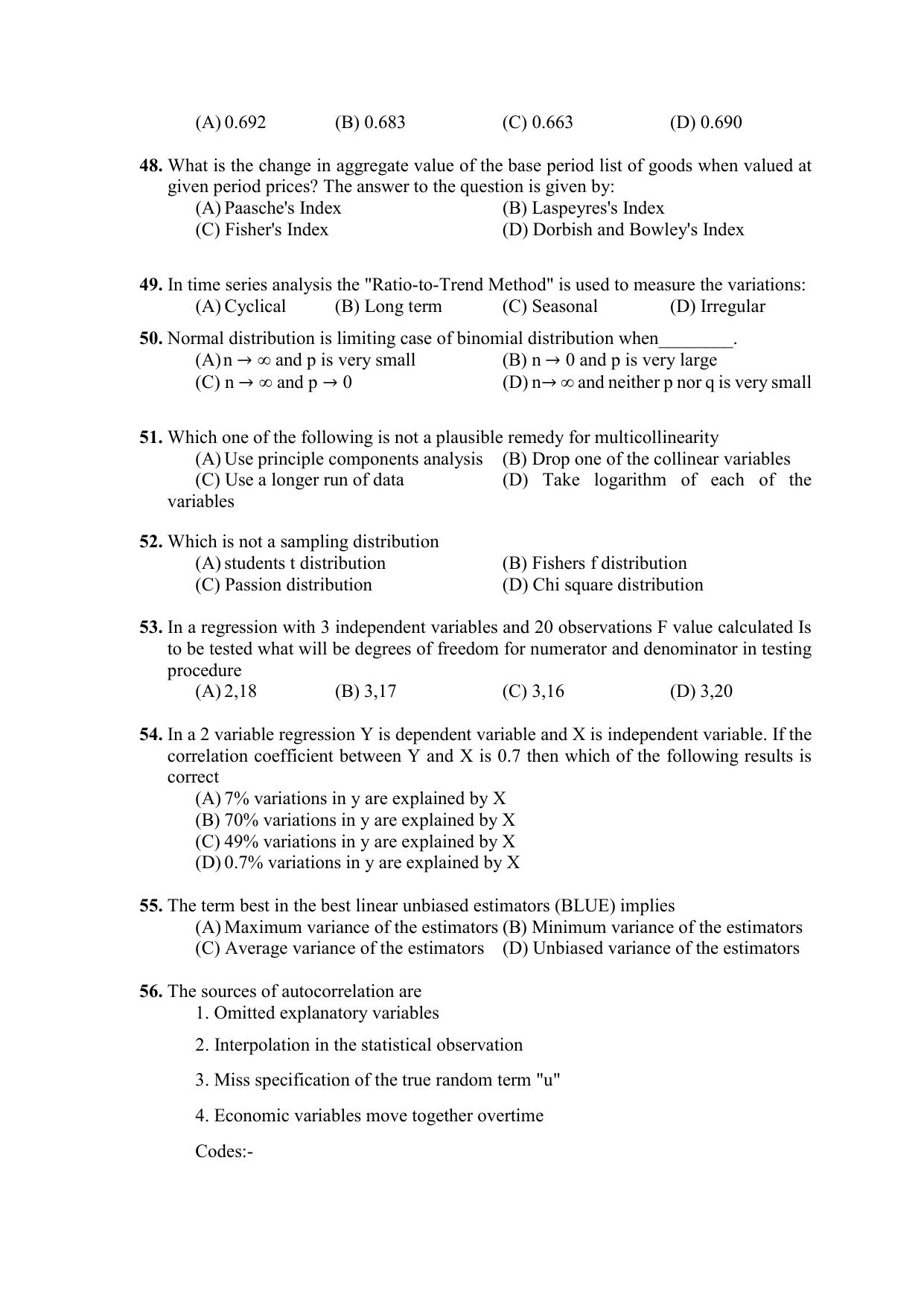 PU CET PG 2021 Question Paper - Page 86