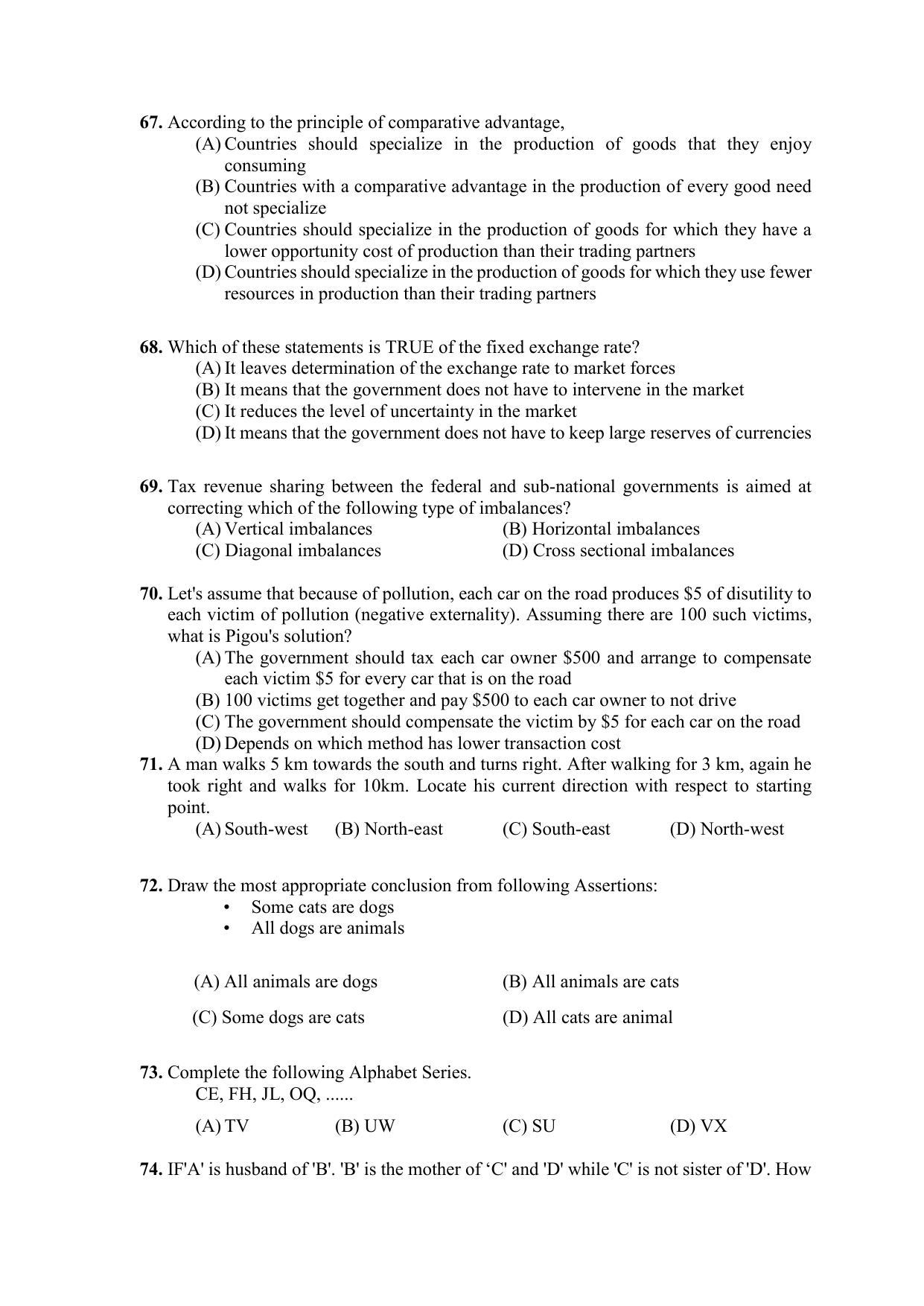 PU CET PG 2021 Question Paper - Page 88