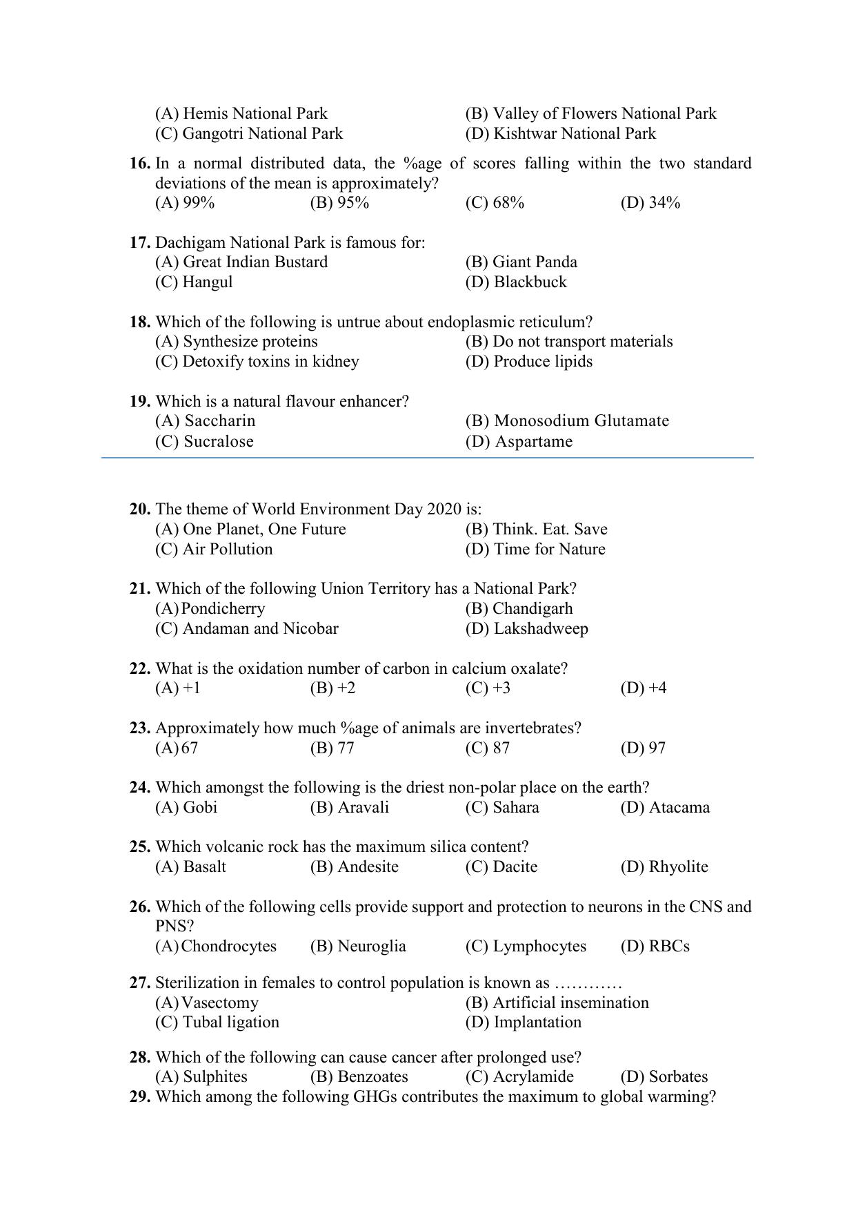 PU CET PG 2021 Question Paper - Page 91