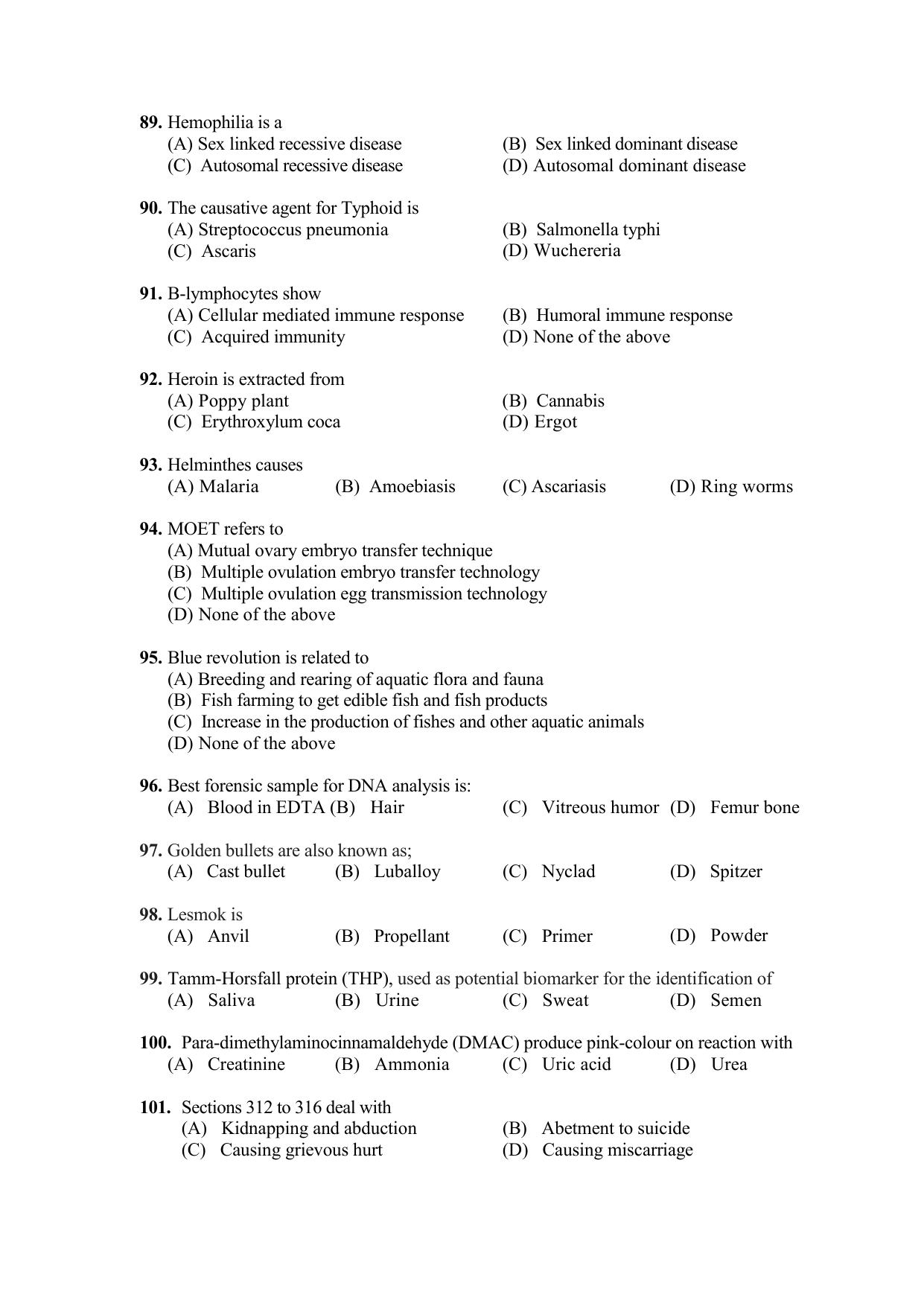 PU CET PG 2021 Question Paper - Page 103