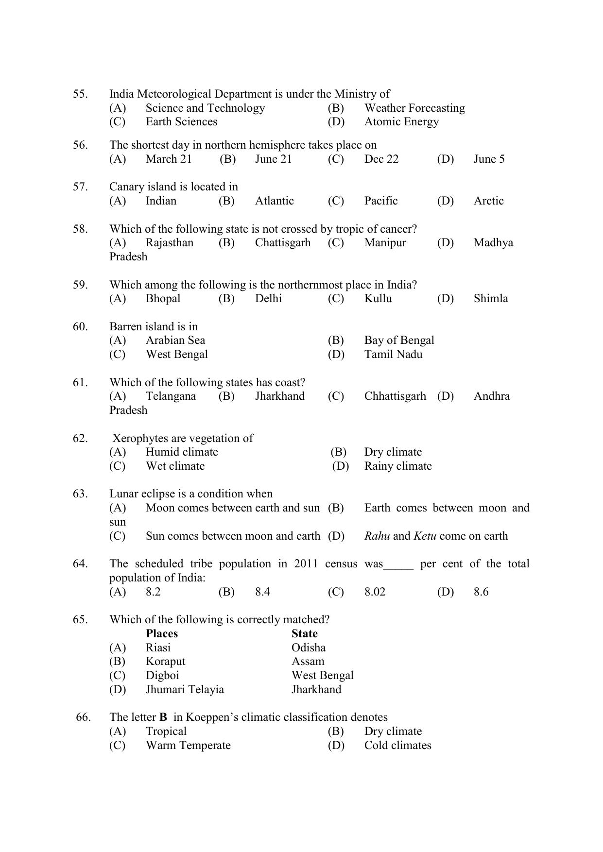 PU CET PG 2021 Question Paper - Page 116