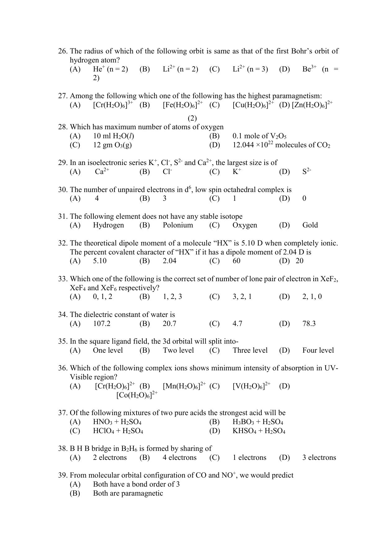 PU CET PG 2021 Question Paper - Page 133