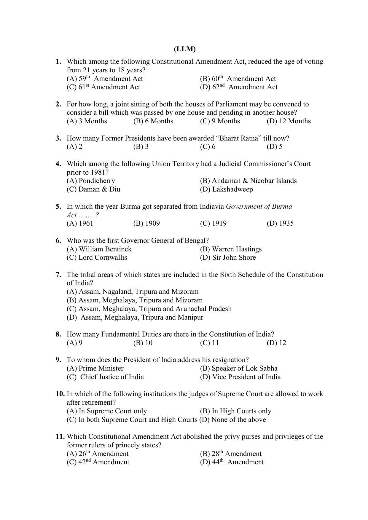 PU CET PG 2021 Question Paper - Page 138