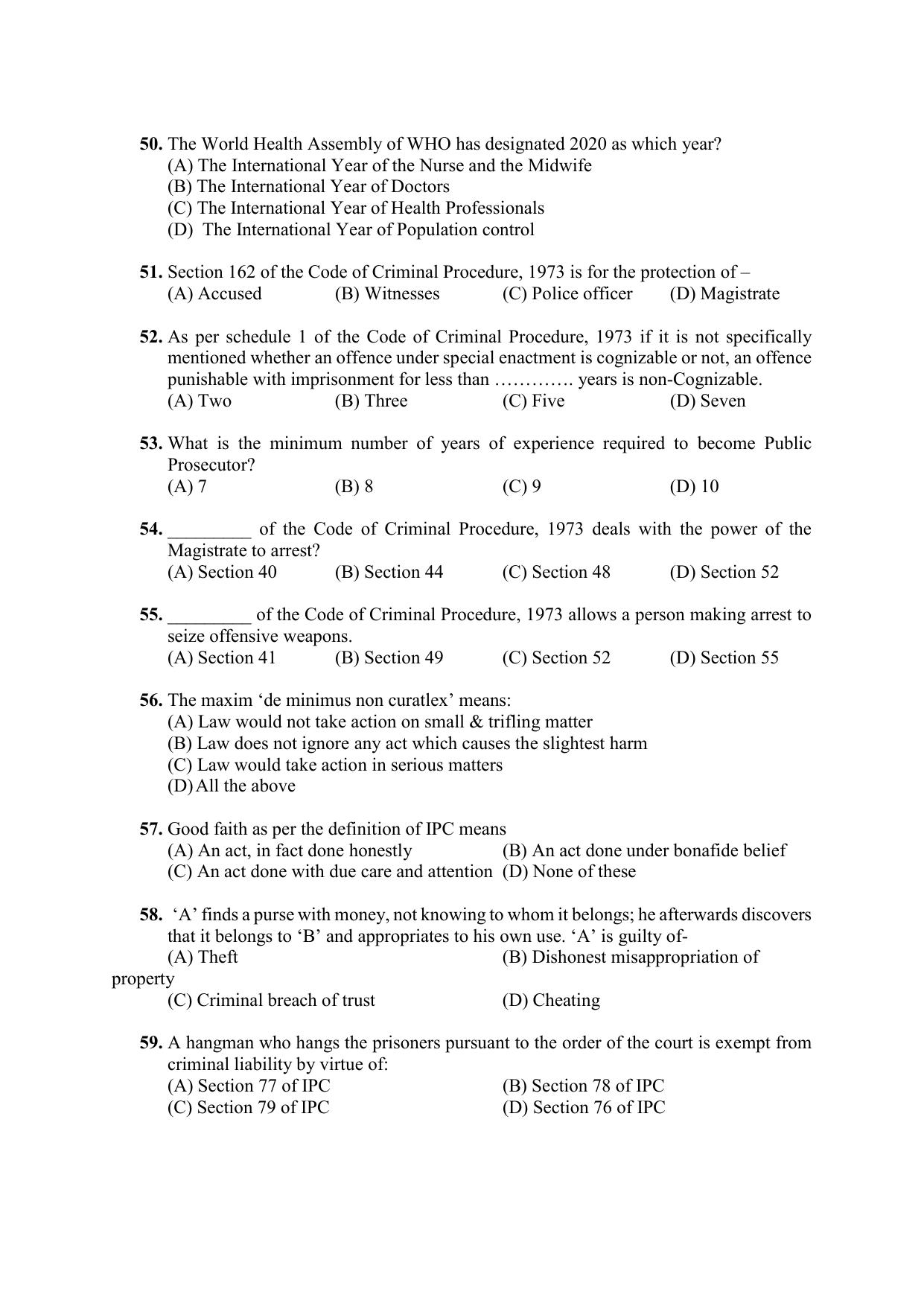PU CET PG 2021 Question Paper - Page 142