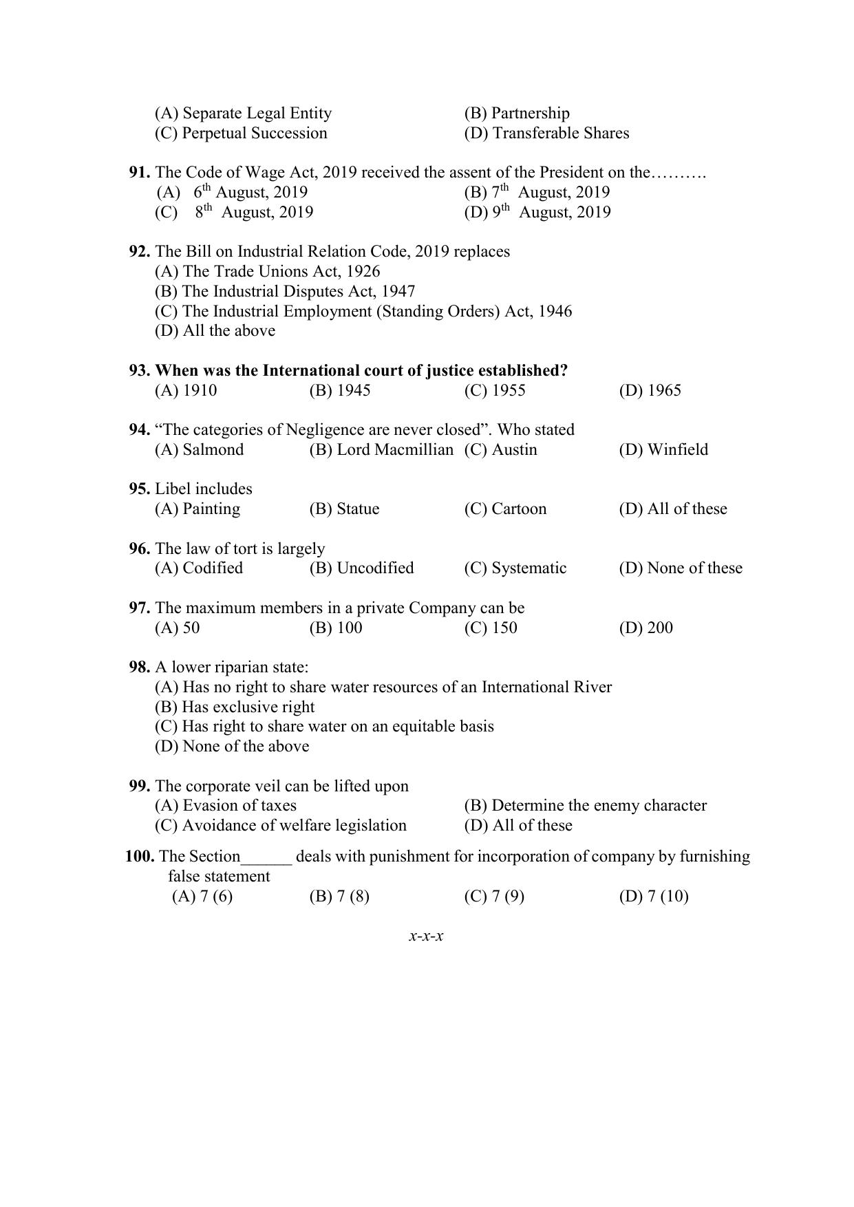 PU CET PG 2021 Question Paper - Page 146
