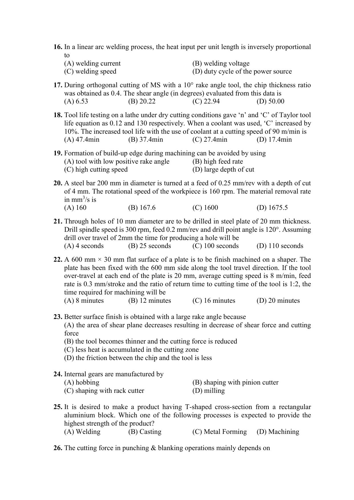 PU CET PG 2021 Question Paper - Page 149