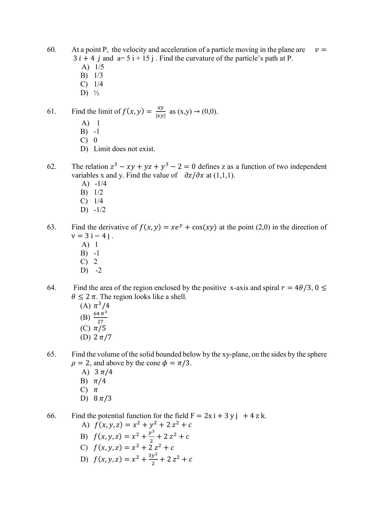PU CET PG 2021 Question Paper - Page 165