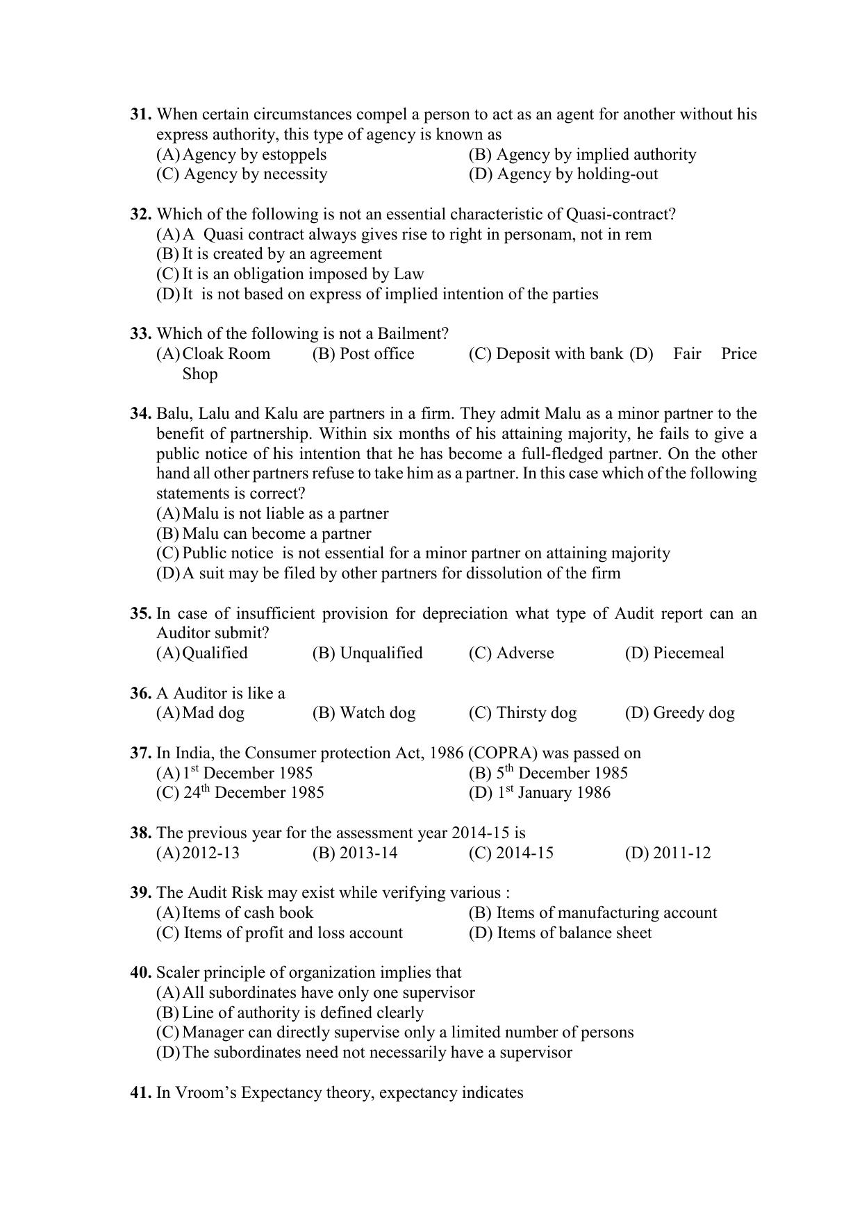 PU CET PG 2021 Question Paper - Page 184