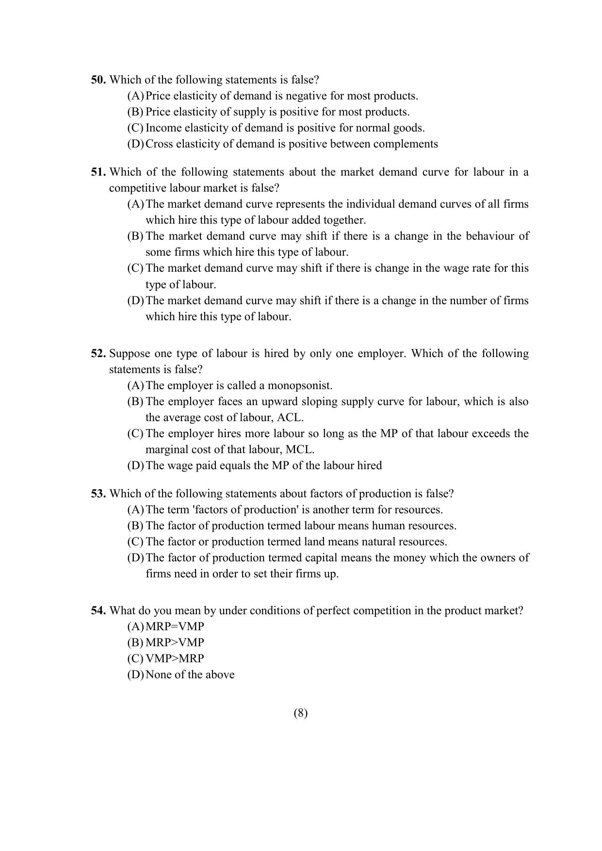 PU CET PG 2021 Question Paper - Page 227