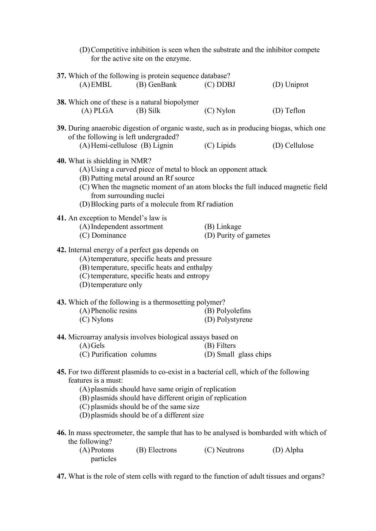 PU CET PG 2021 Question Paper - Page 254
