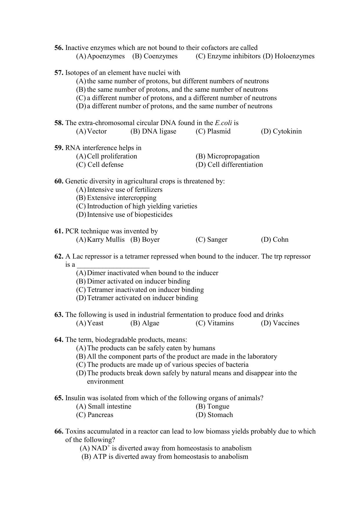 PU CET PG 2021 Question Paper - Page 256