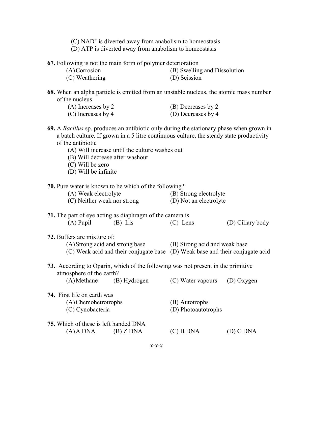 PU CET PG 2021 Question Paper - Page 257