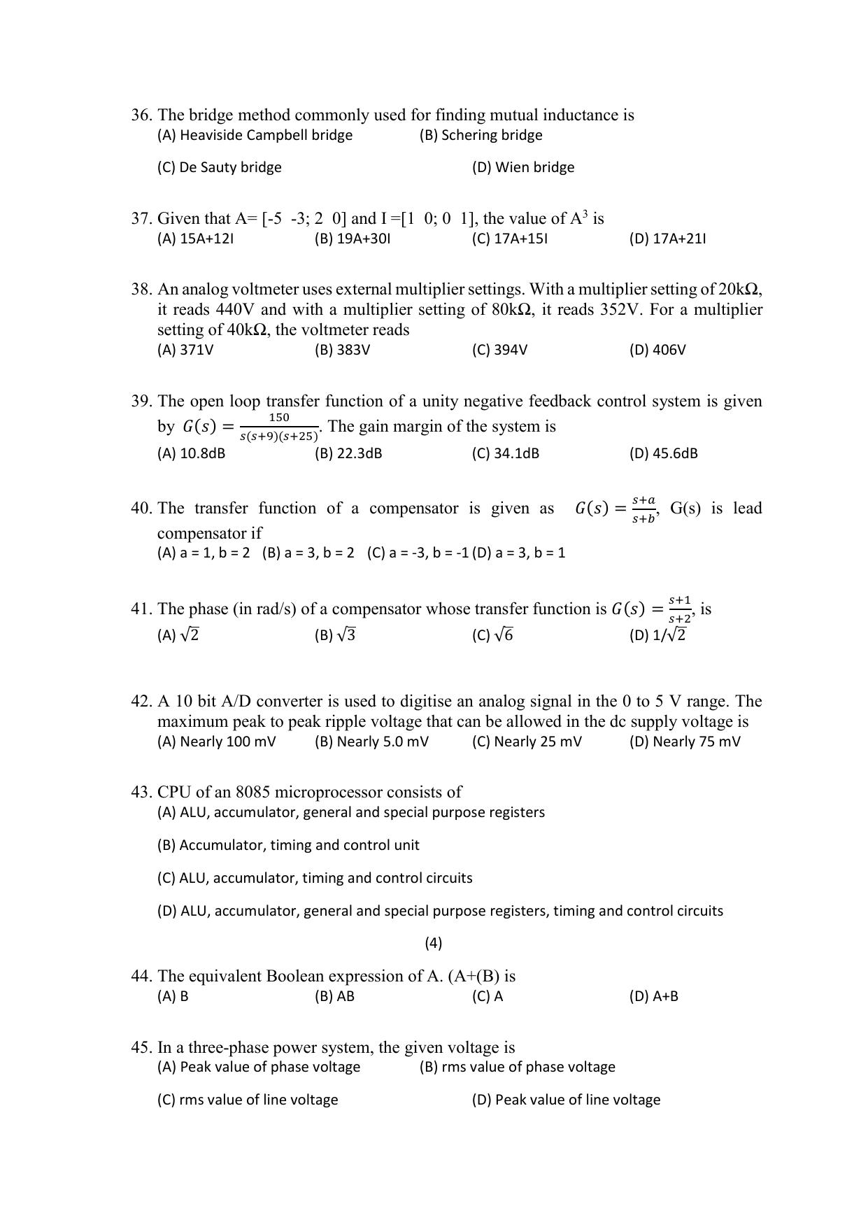 PU CET PG 2021 Question Paper - Page 308