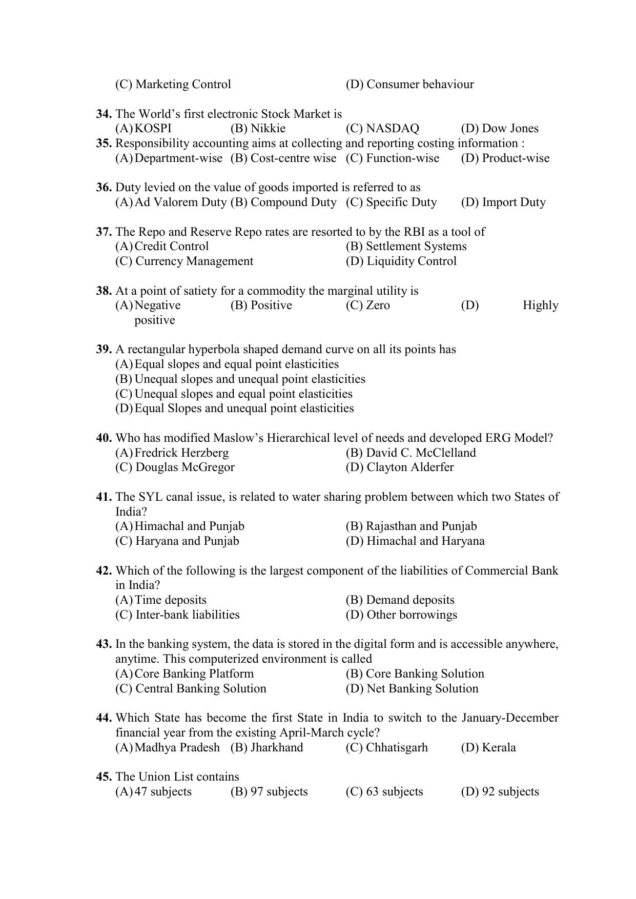 PU CET PG 2021 Question Paper - Page 333