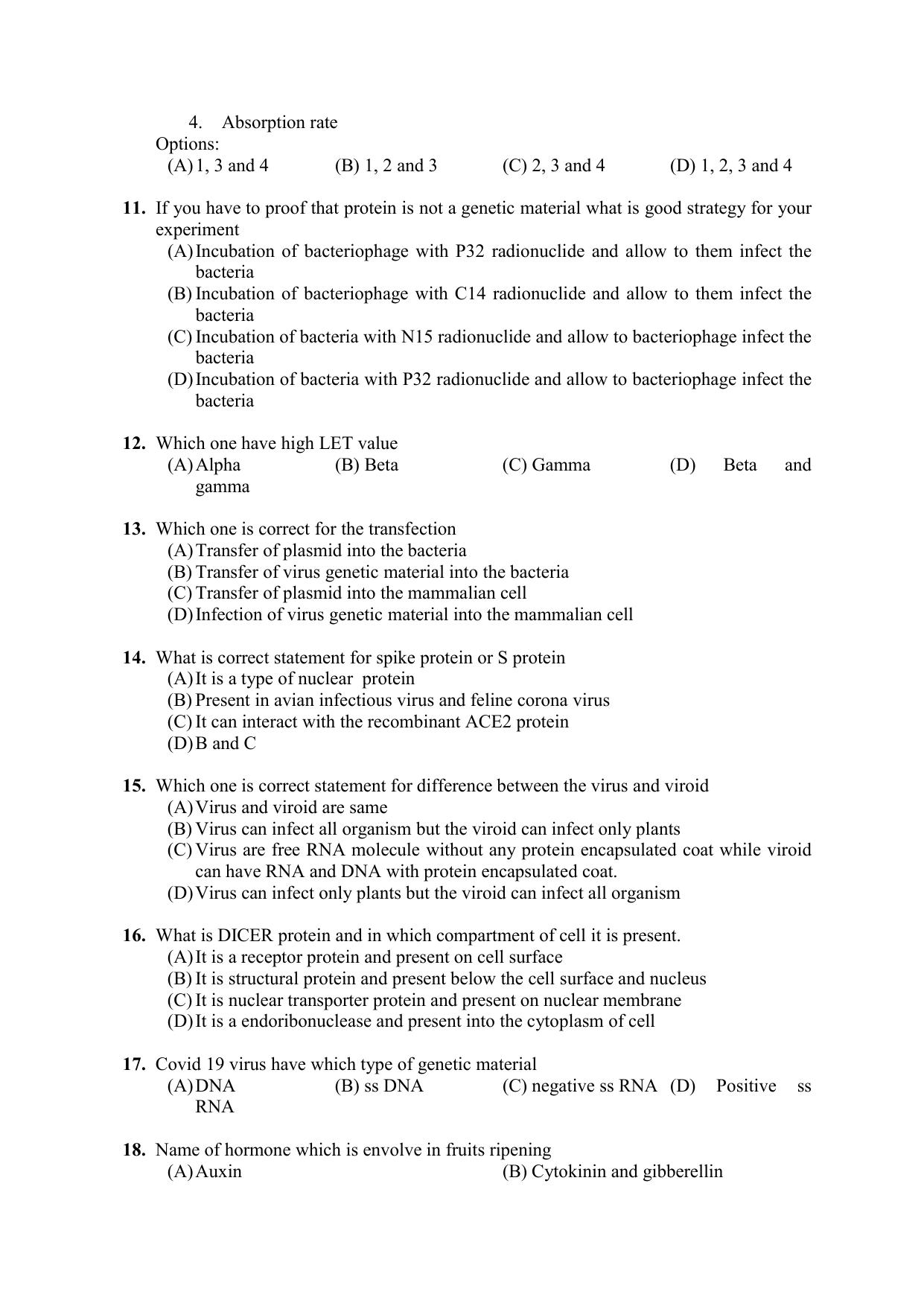 PU CET PG 2021 Question Paper - Page 338